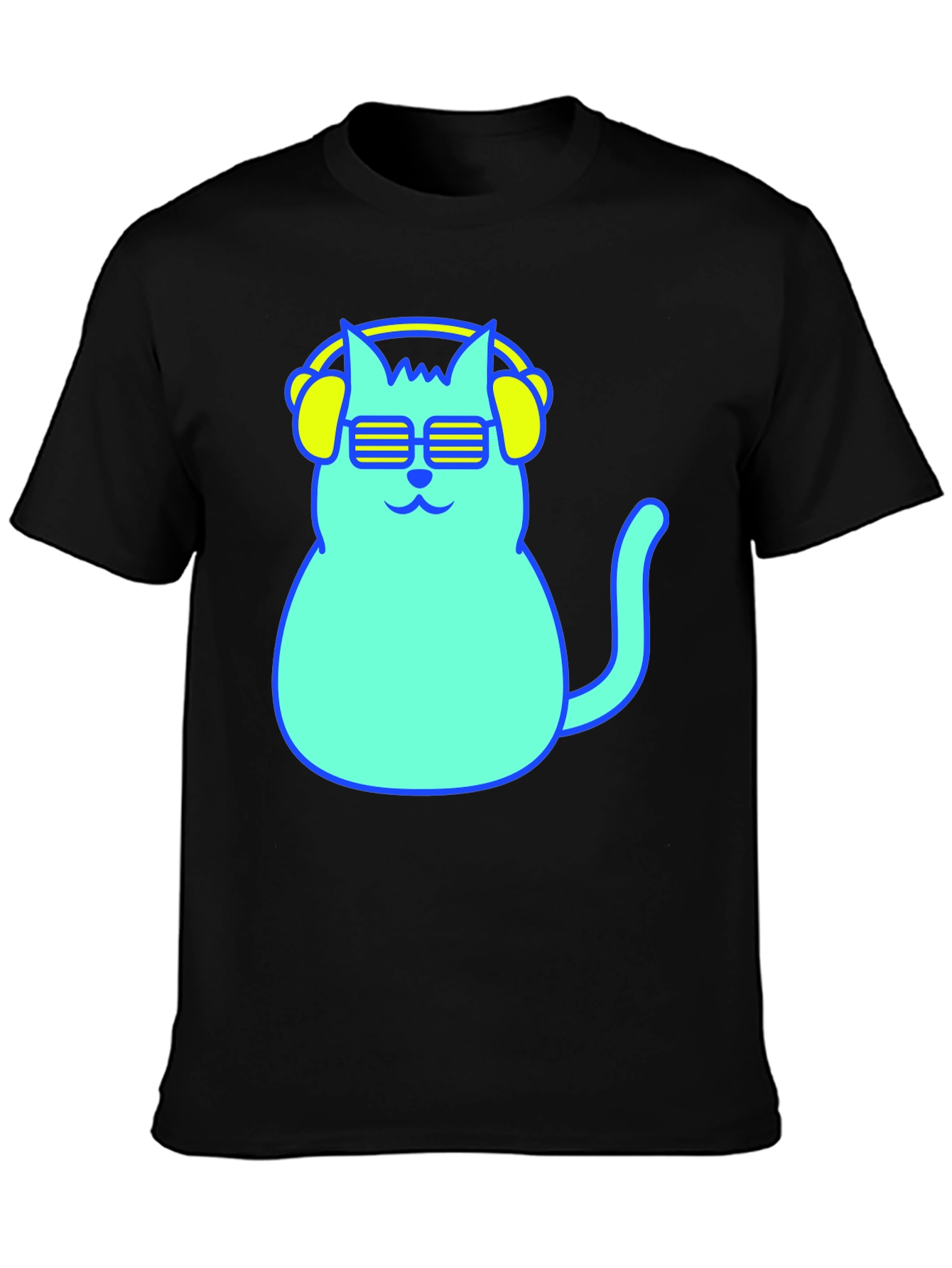 Cool Cat Tee - Neon Style