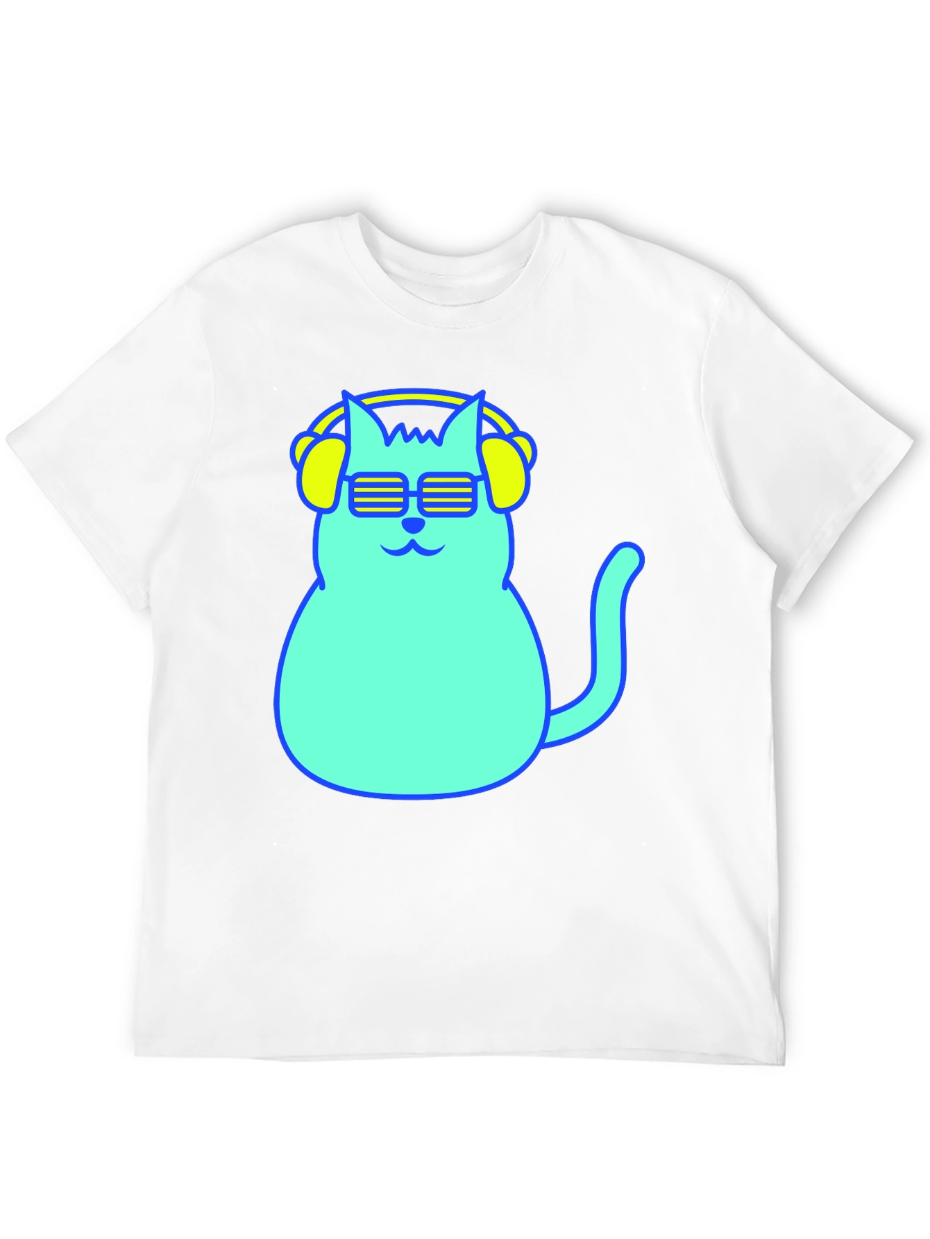 Cool Cat Tee - Neon Style