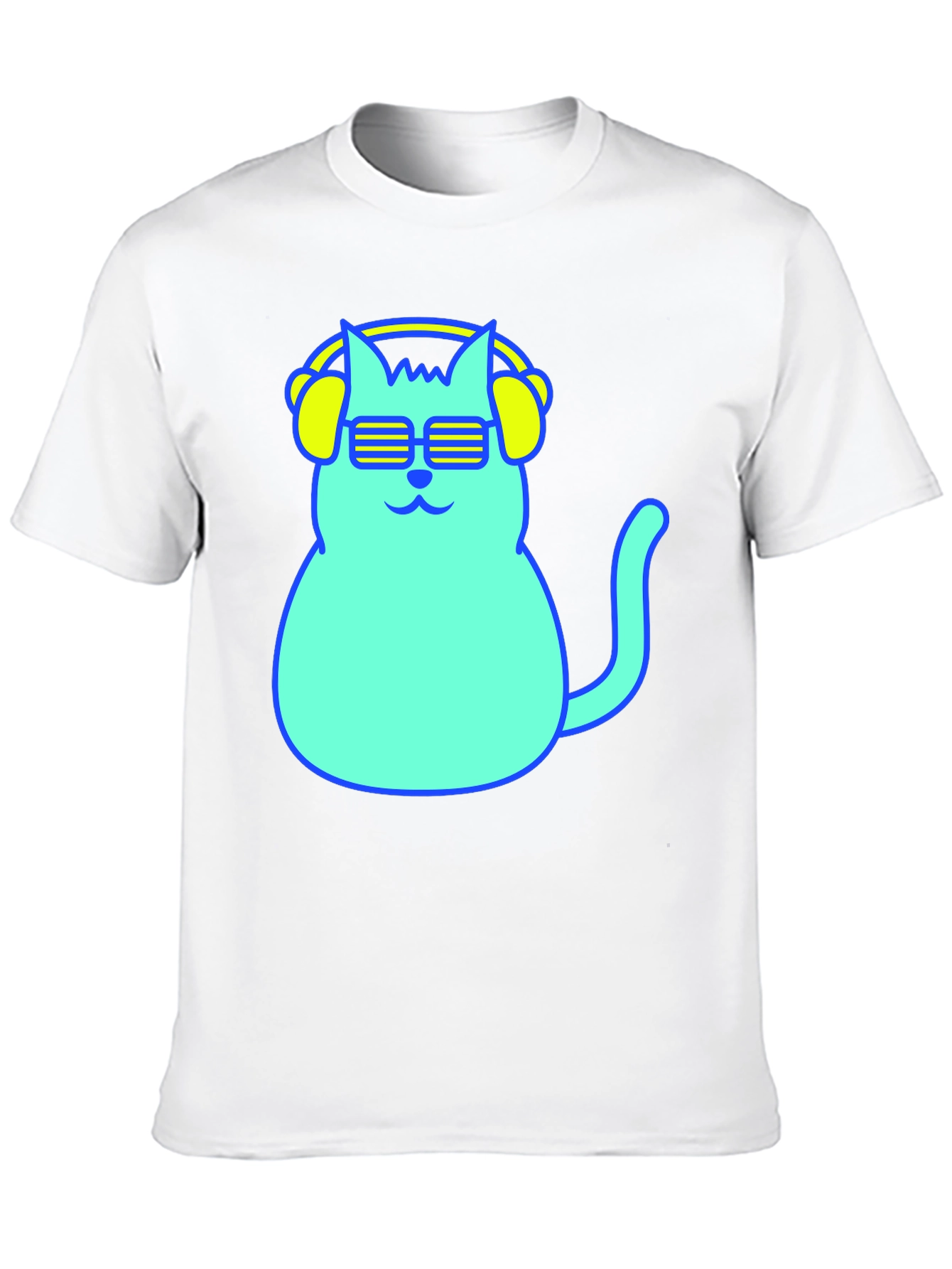 Cool Cat Tee - Neon Style