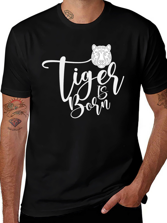 Tiger Is Born Black Graphic Tee