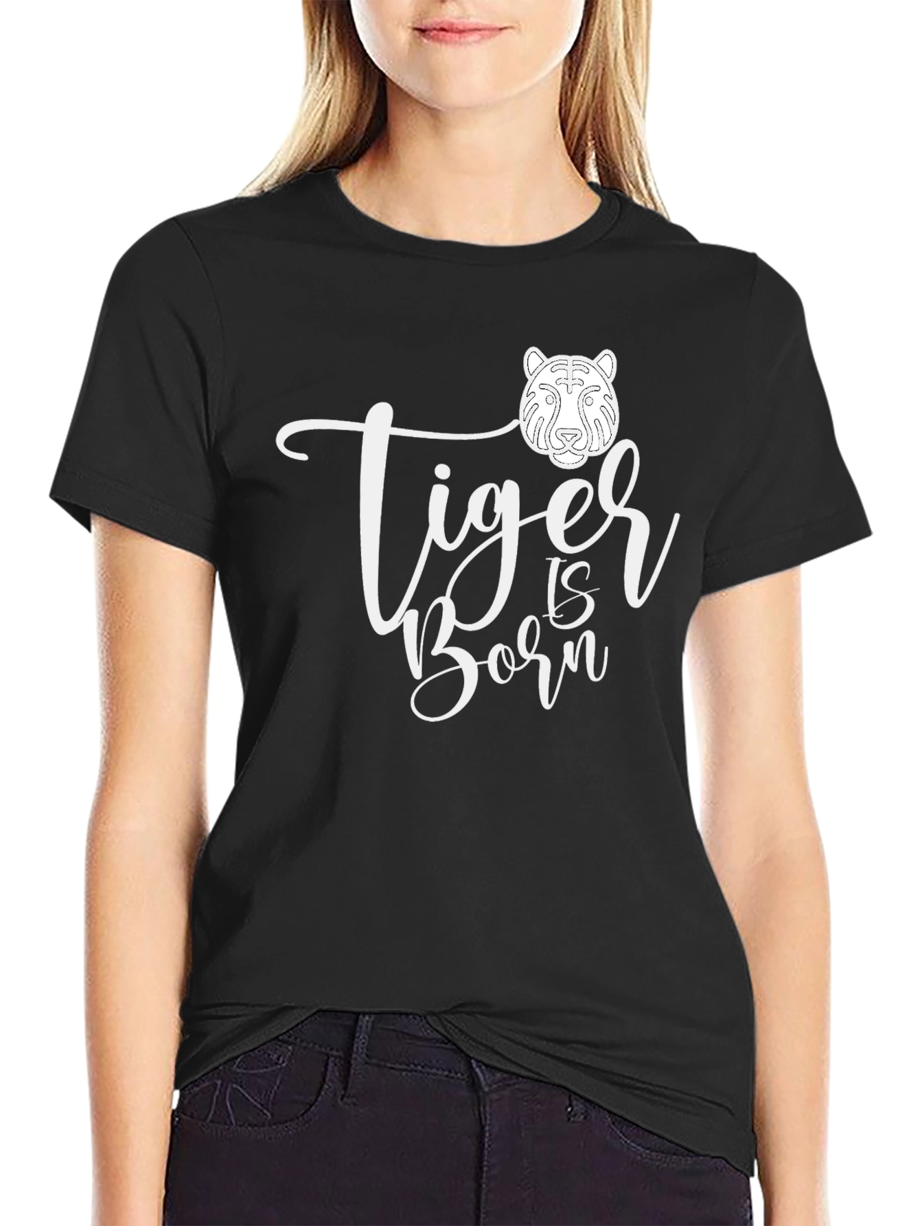 Tiger Is Born Black Graphic Tee