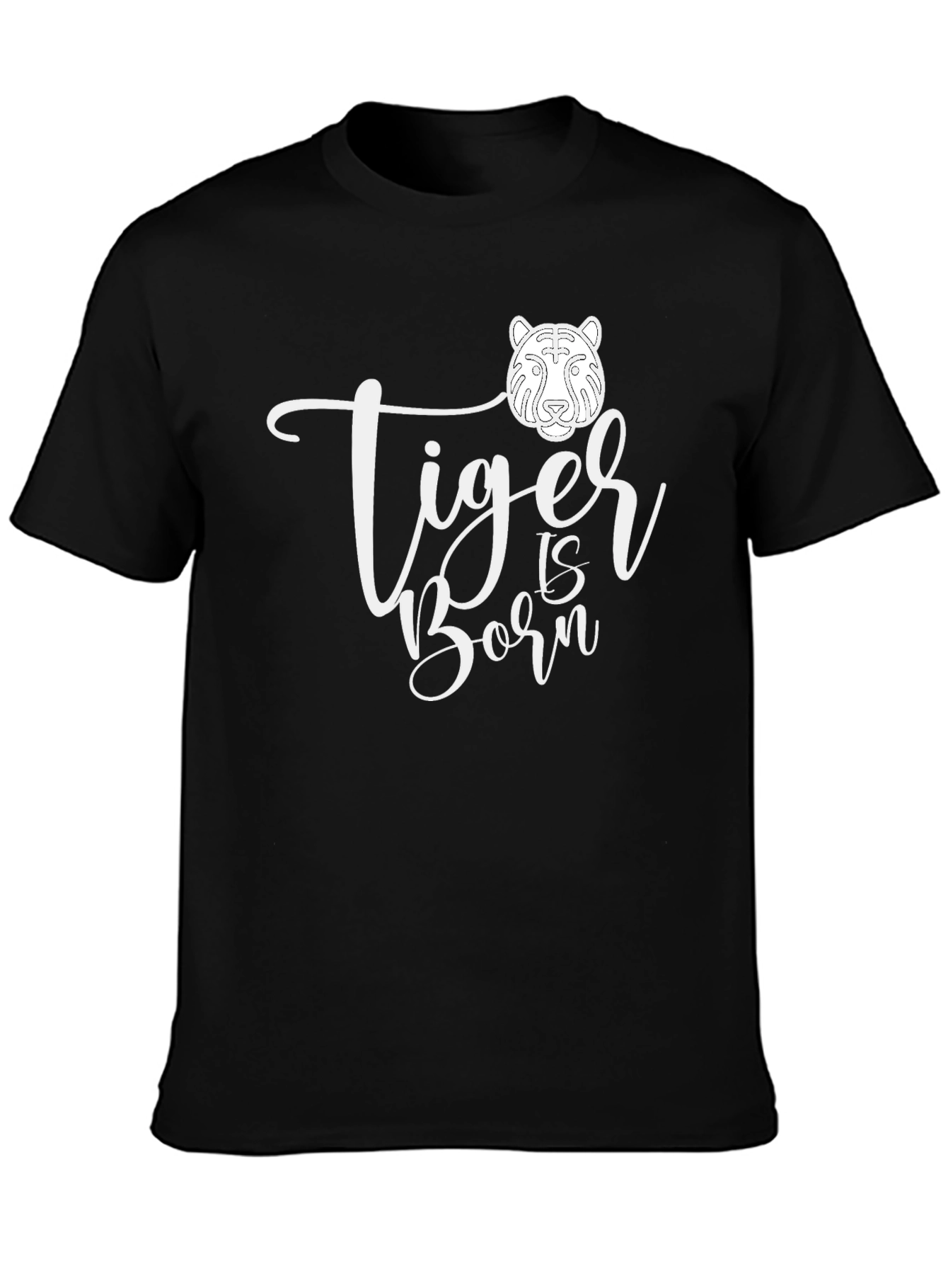 Tiger Is Born Black Graphic Tee