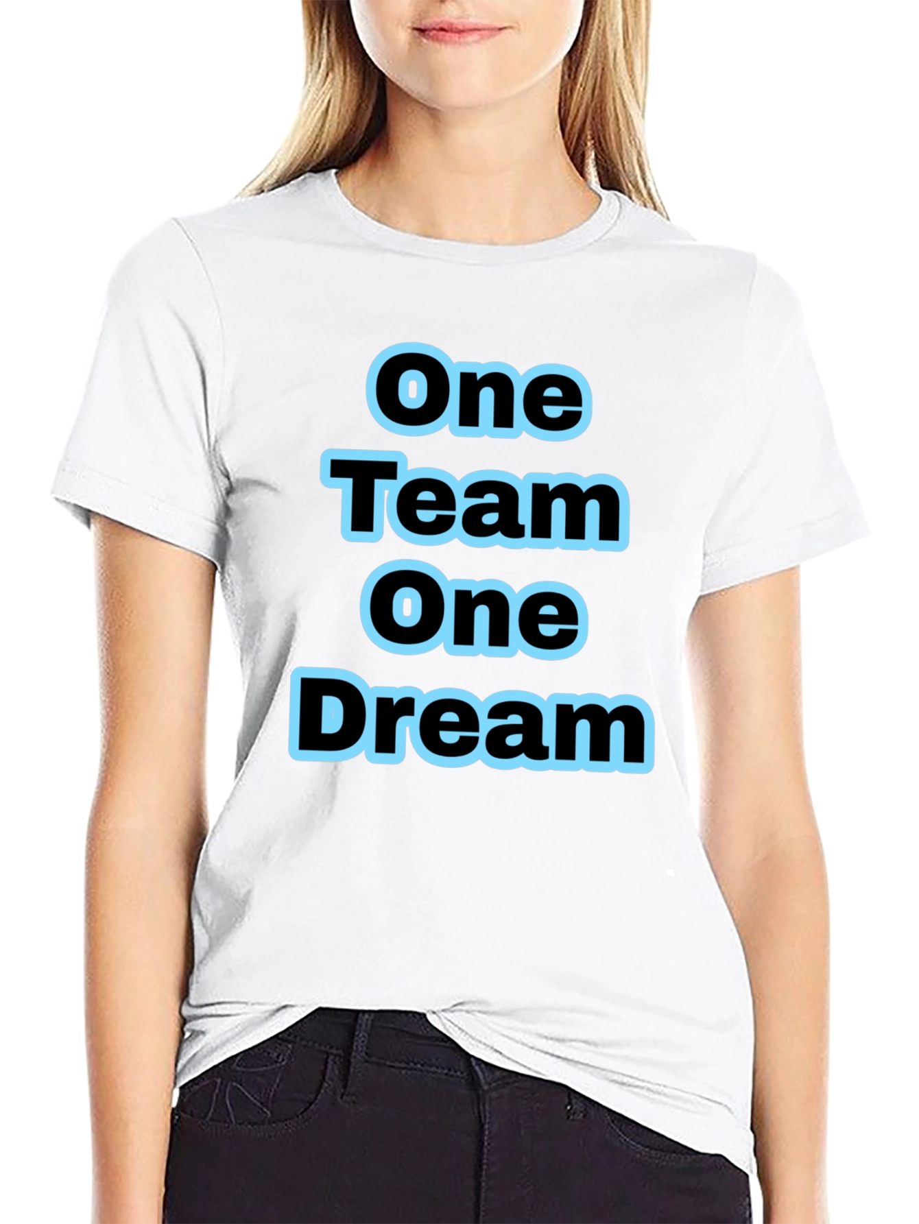 One Team One Dream Black Graphic Tee