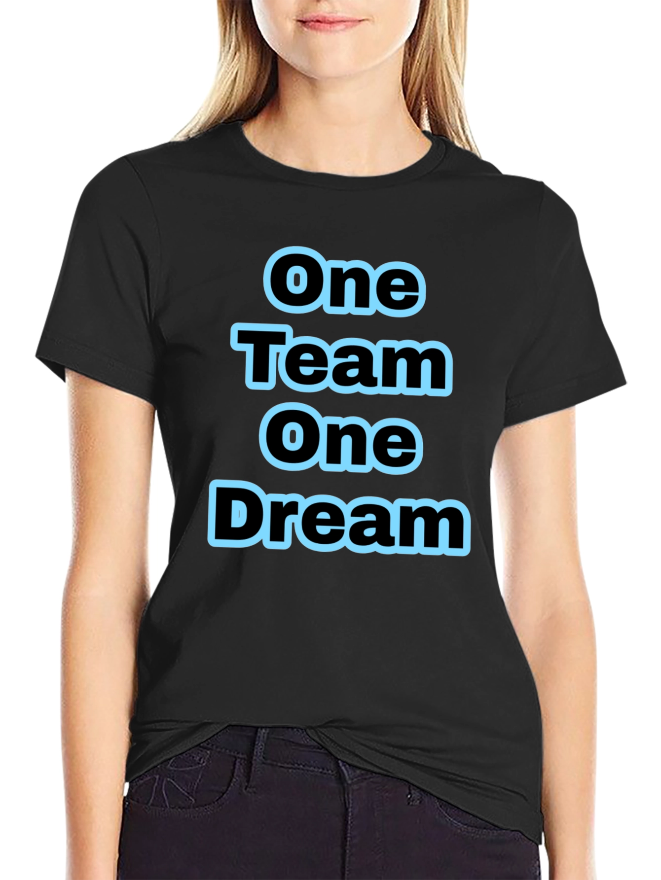 One Team One Dream Black Graphic Tee