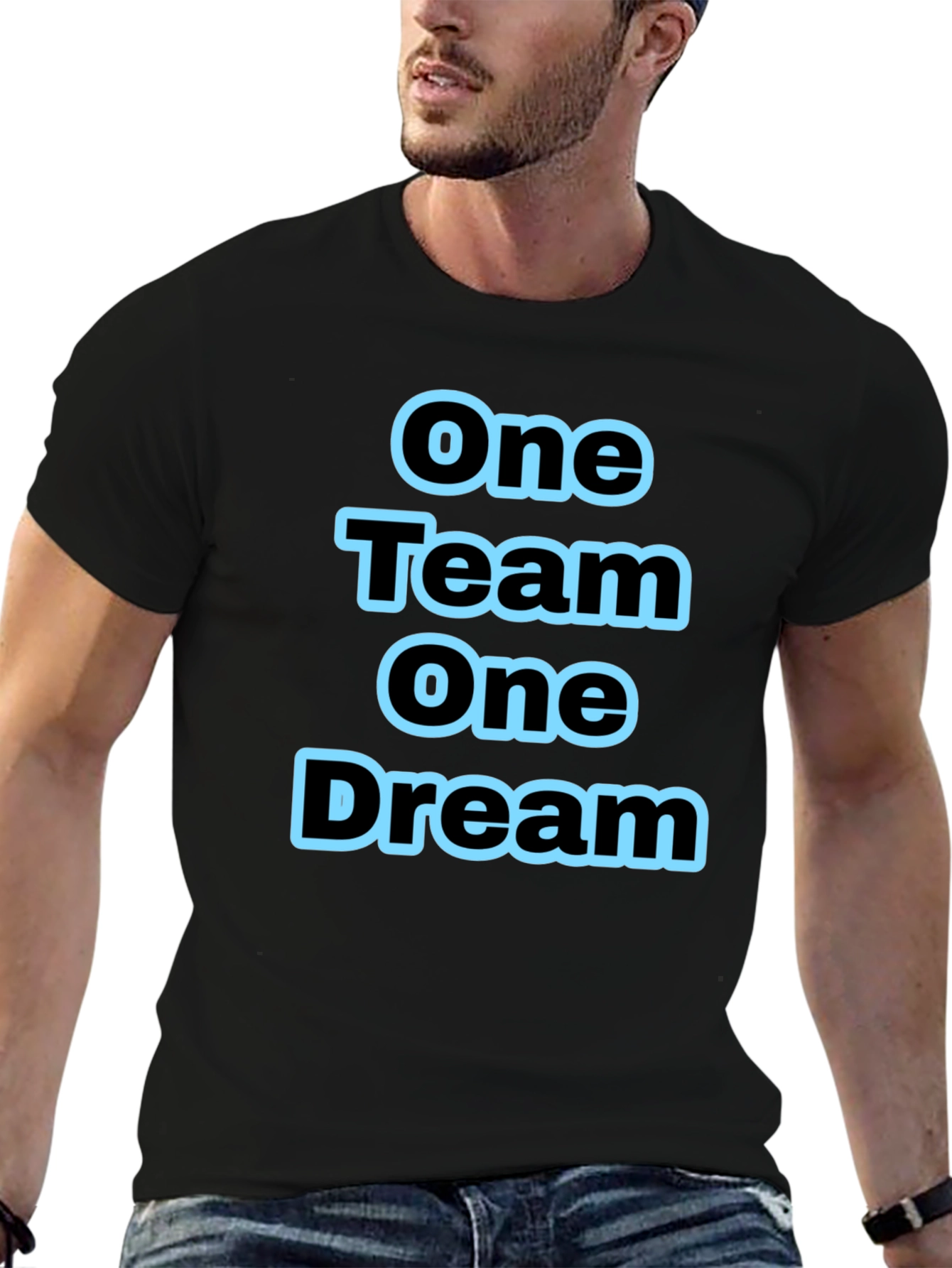 One Team One Dream Black Graphic Tee