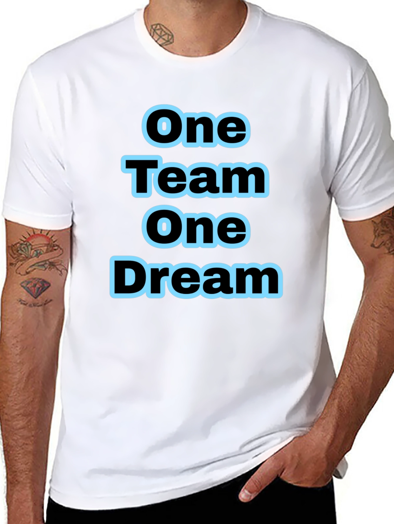 One Team One Dream Black Graphic Tee
