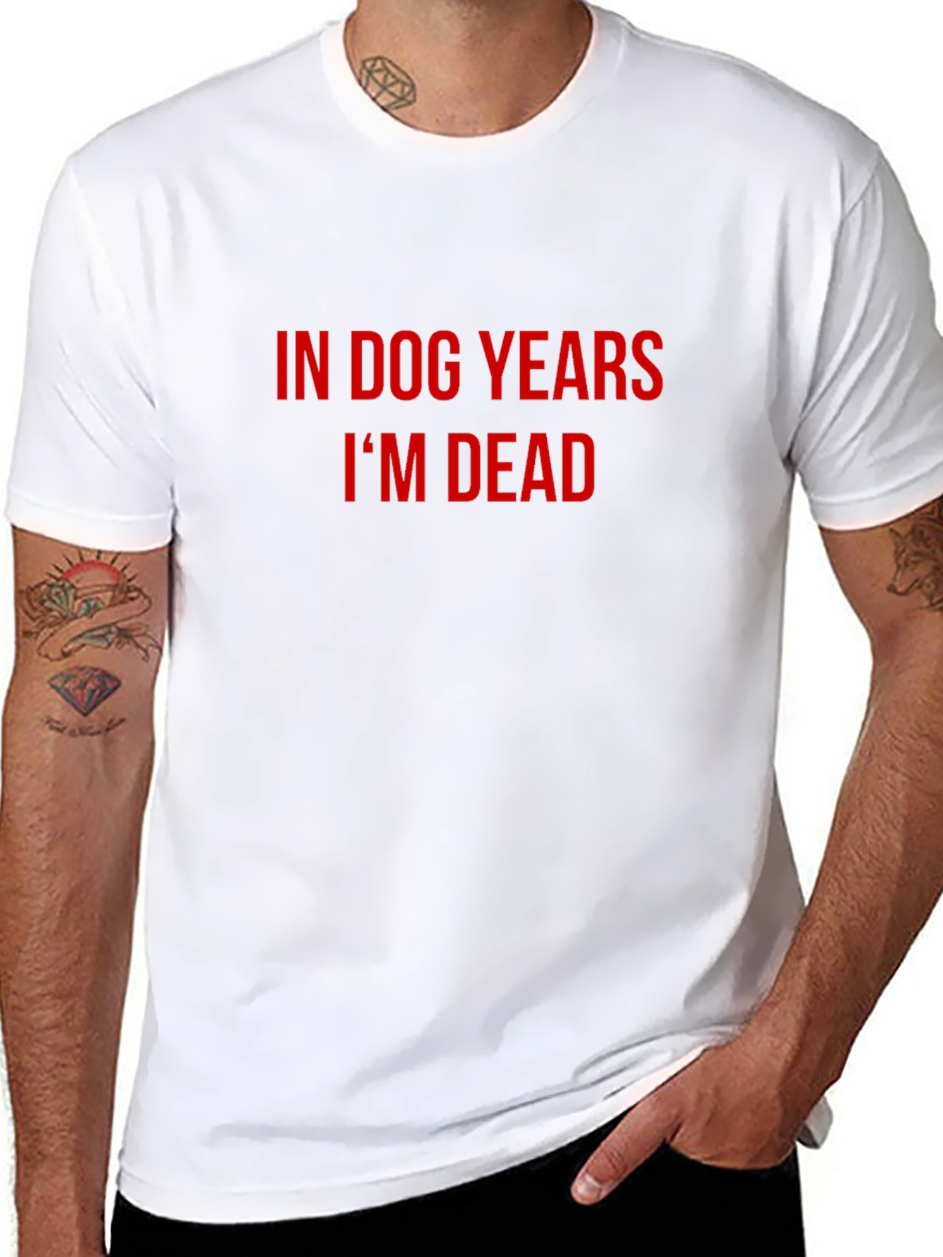 In Dog Years Im Dead Mens Black T-Shirt