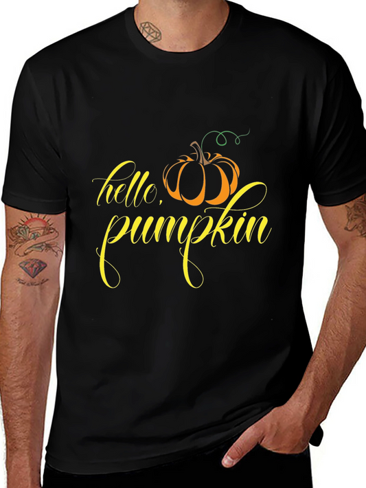 Hello Pumpkin Black Graphic Tee