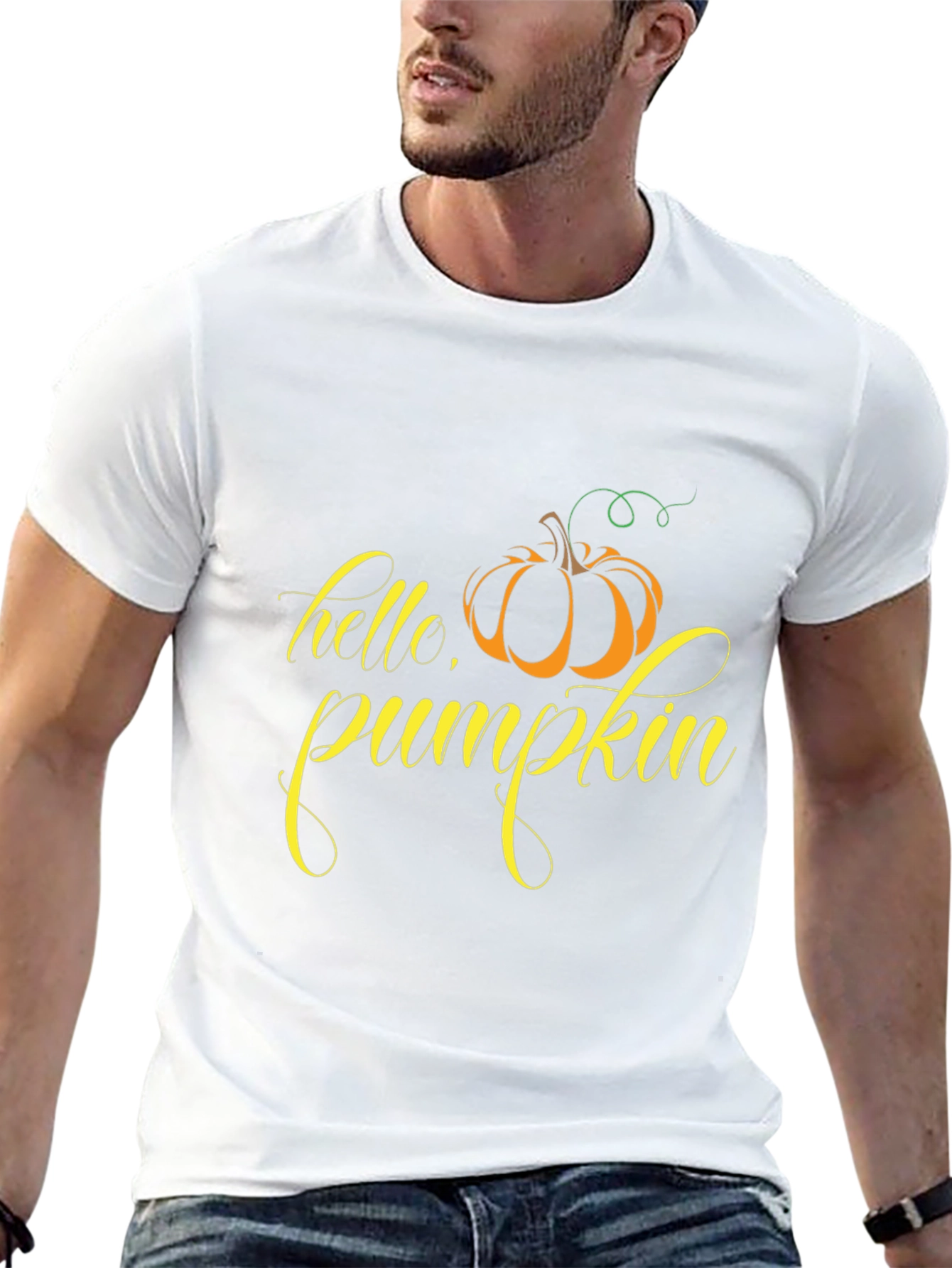 Hello Pumpkin Black Graphic Tee