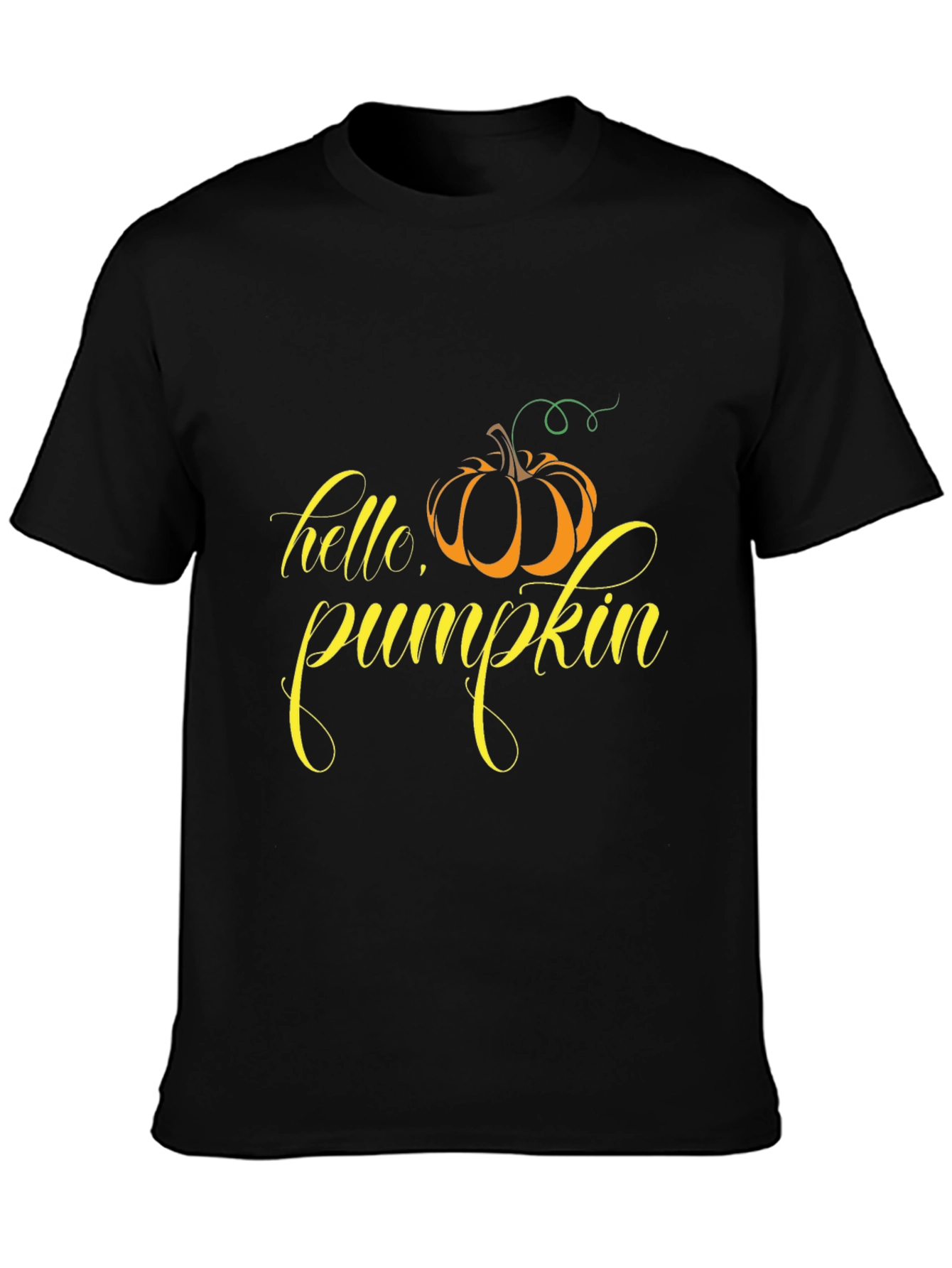 Hello Pumpkin Black Graphic Tee