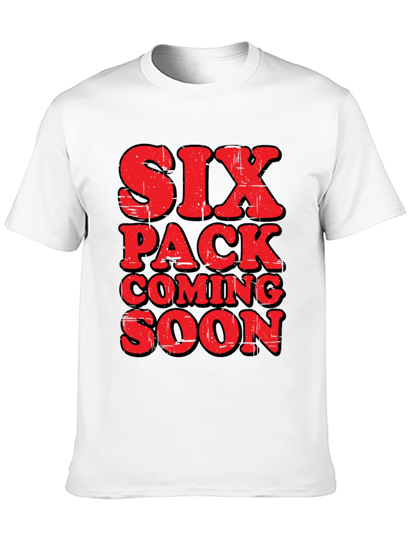 Funny Six Pack Coming Soon Graphic T-Shirt