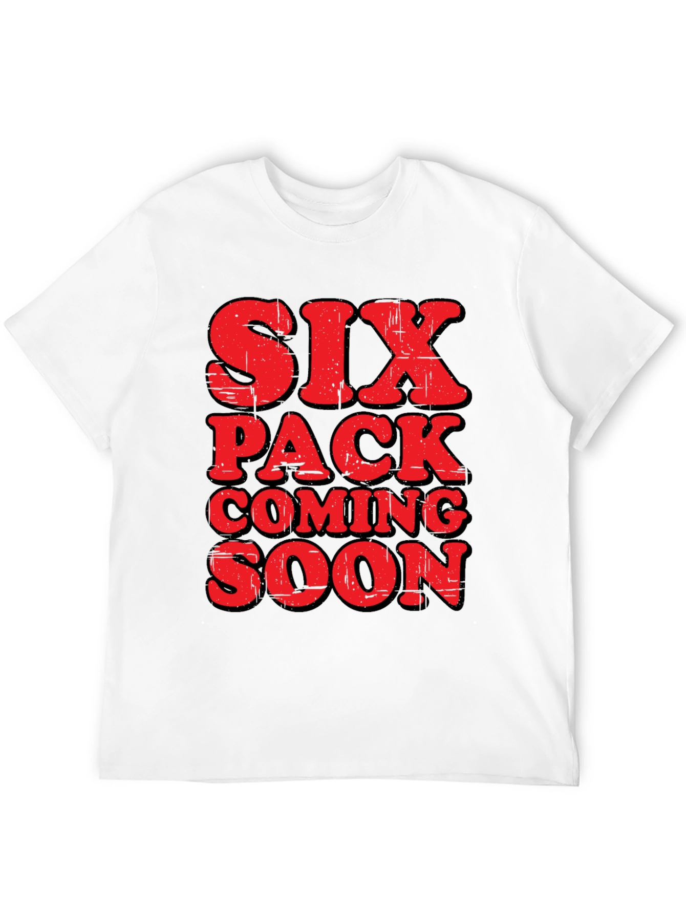Funny Six Pack Coming Soon Graphic T-Shirt