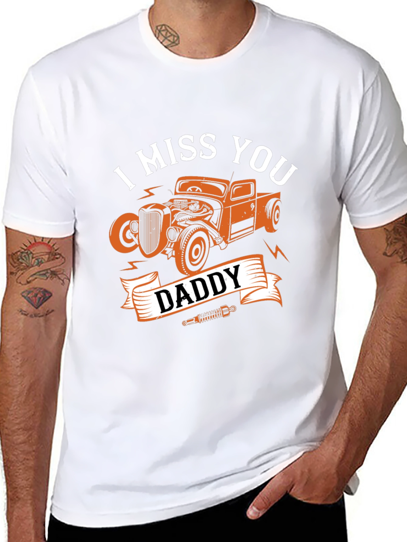 I Miss You Daddy Car Graphic Tee