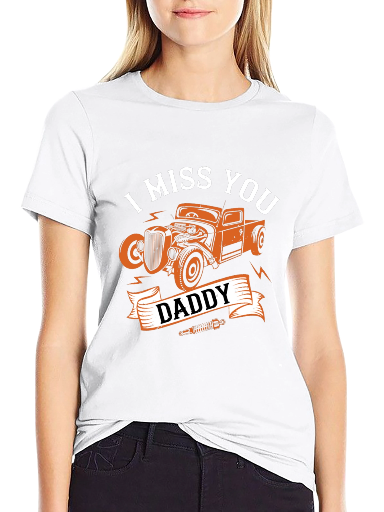 I Miss You Daddy Car Graphic Tee