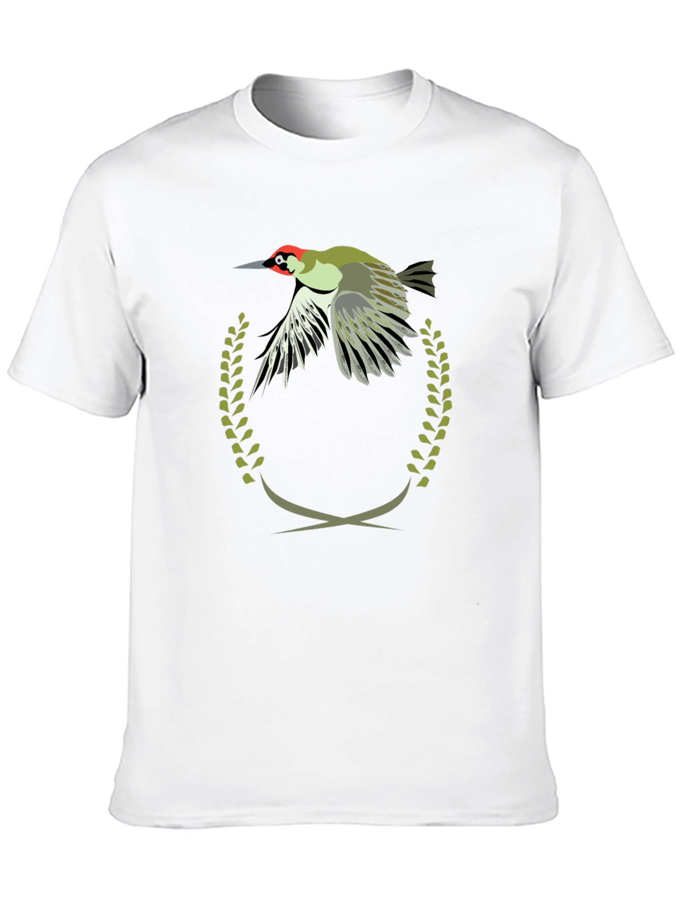 Woodpecker Emblem Tee - Unique Graphic Print T-Shirt