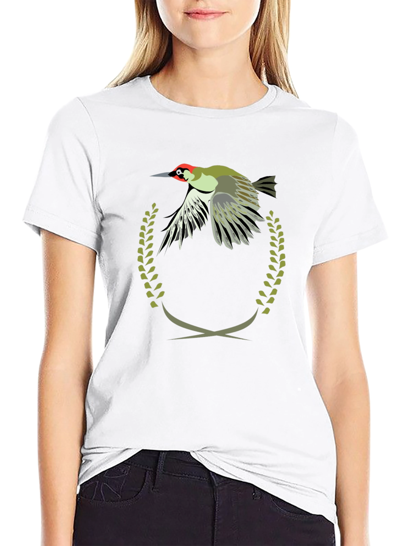 Woodpecker Emblem Tee - Unique Graphic Print T-Shirt