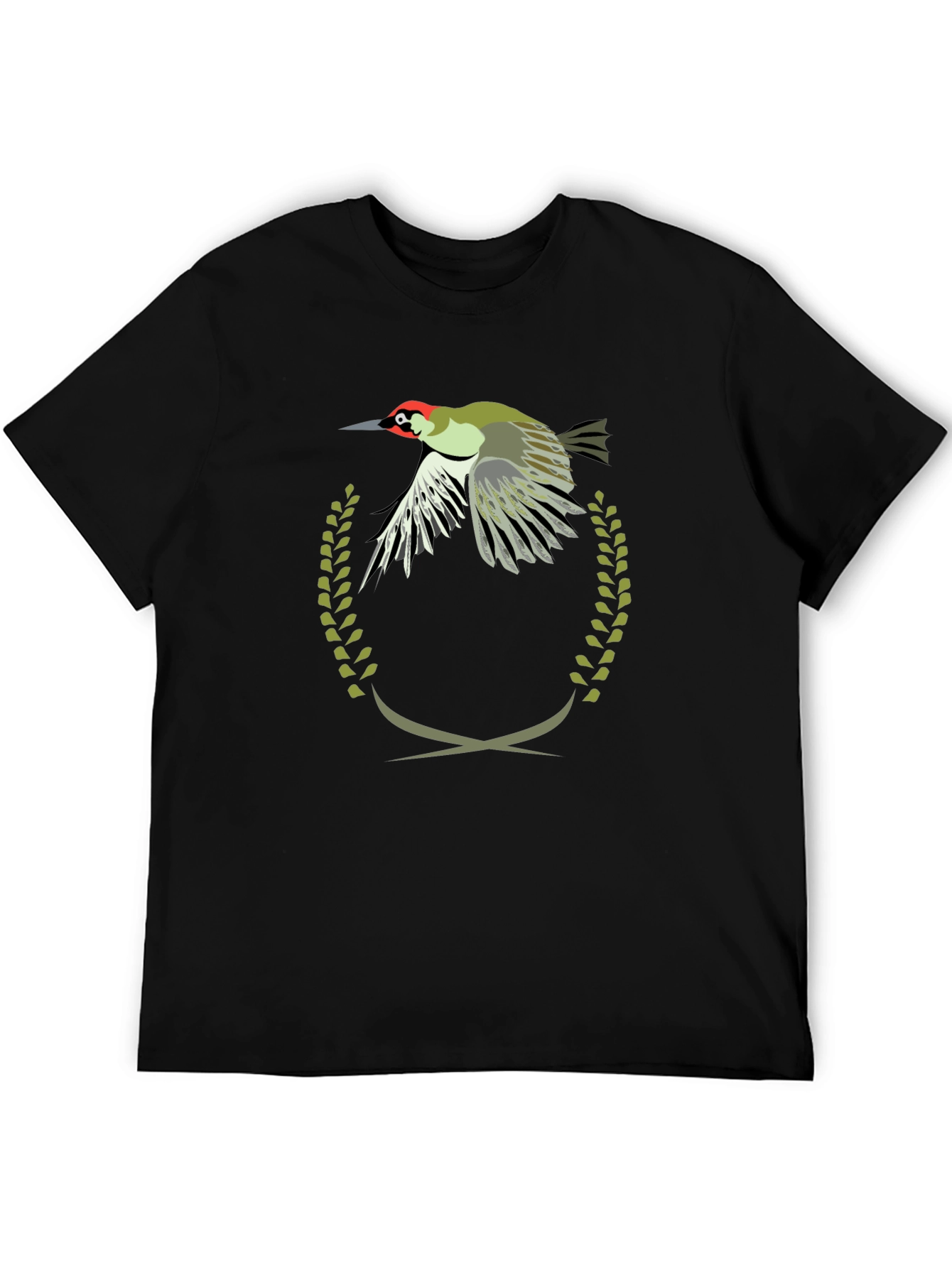 Woodpecker Emblem Tee - Unique Graphic Print T-Shirt