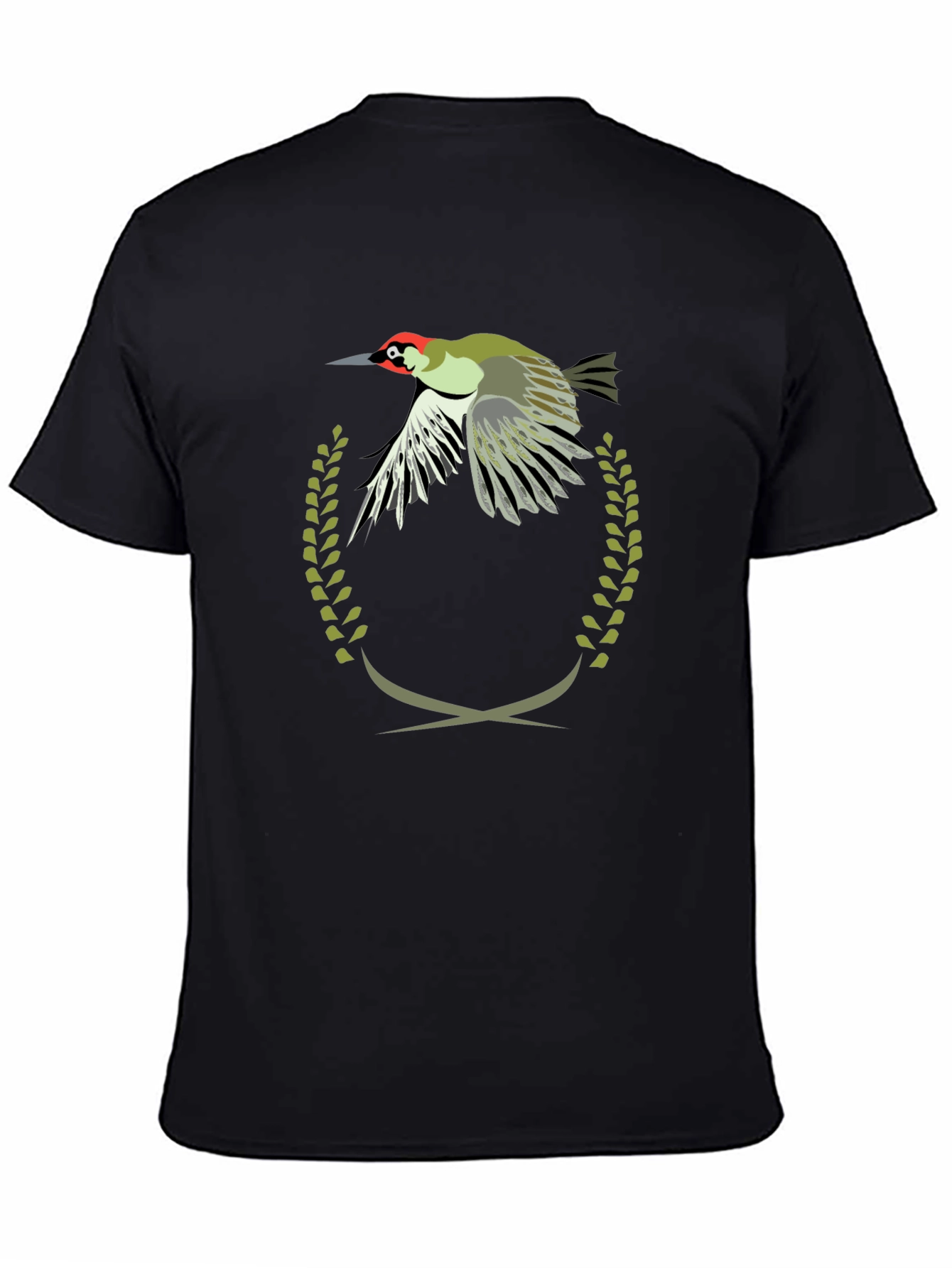 Woodpecker Emblem Tee - Unique Graphic Print T-Shirt