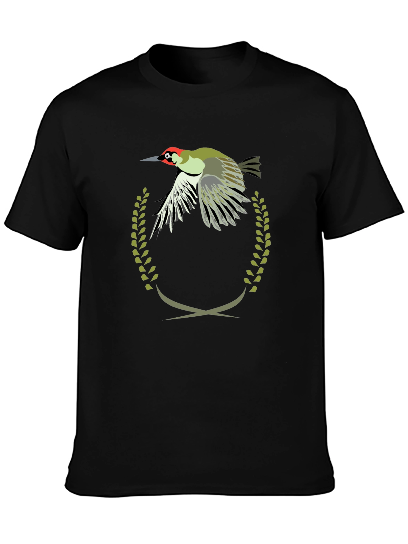 Woodpecker Emblem Tee - Unique Graphic Print T-Shirt