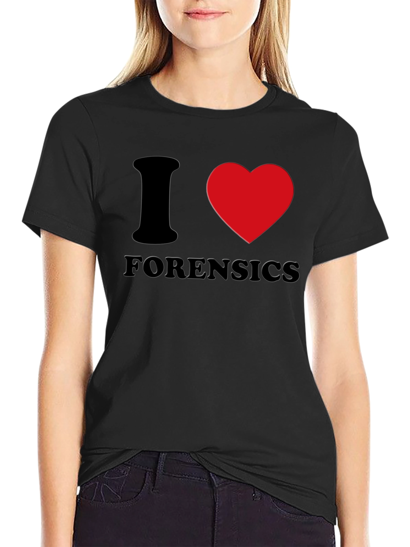 I Heart Forensics Black T-Shirt