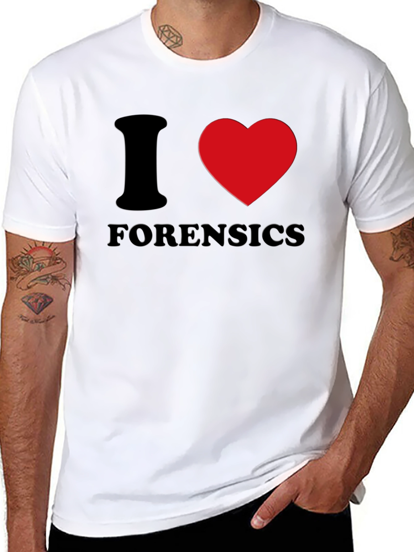 I Heart Forensics Black T-Shirt