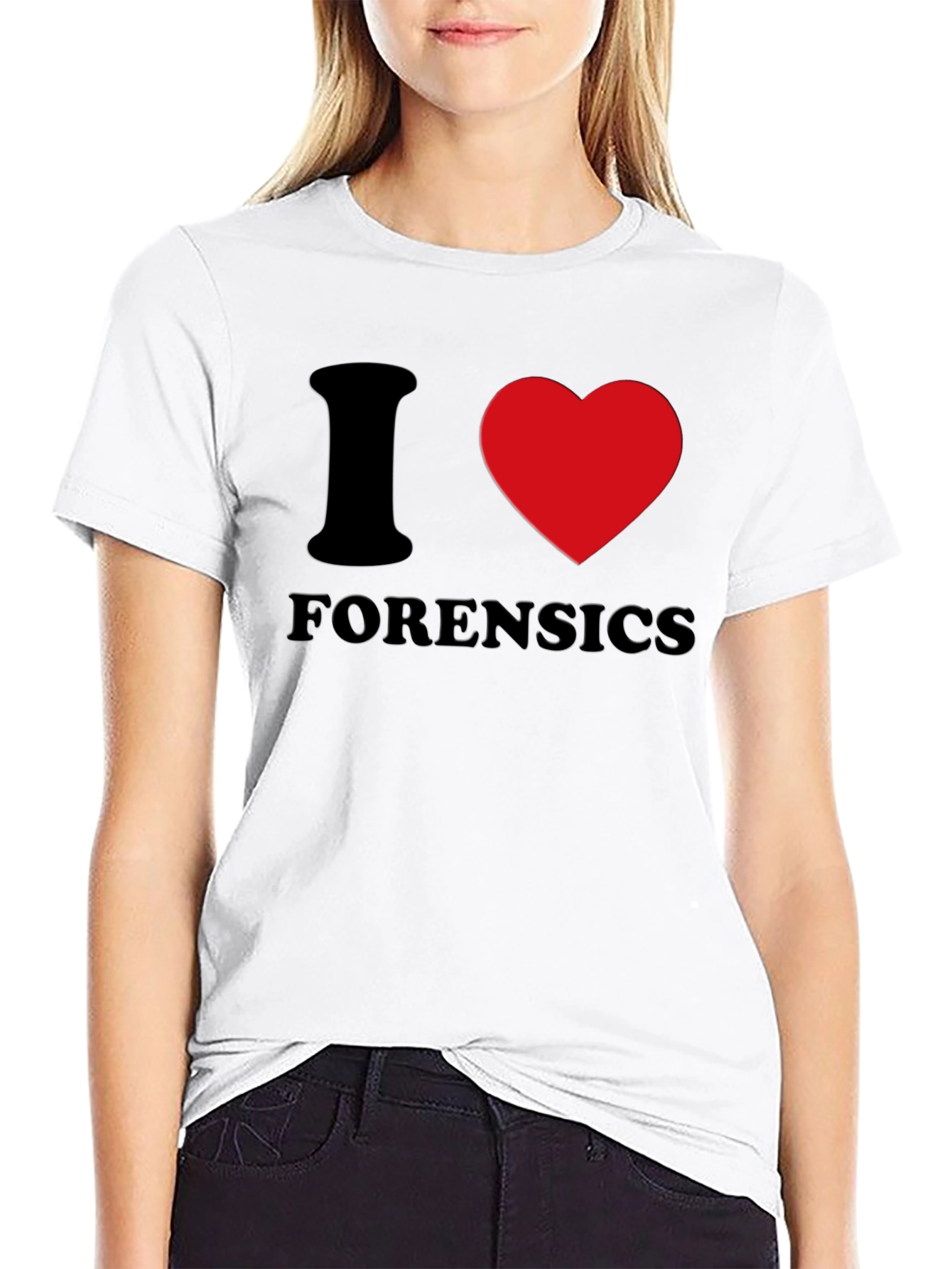 I Heart Forensics Black T-Shirt