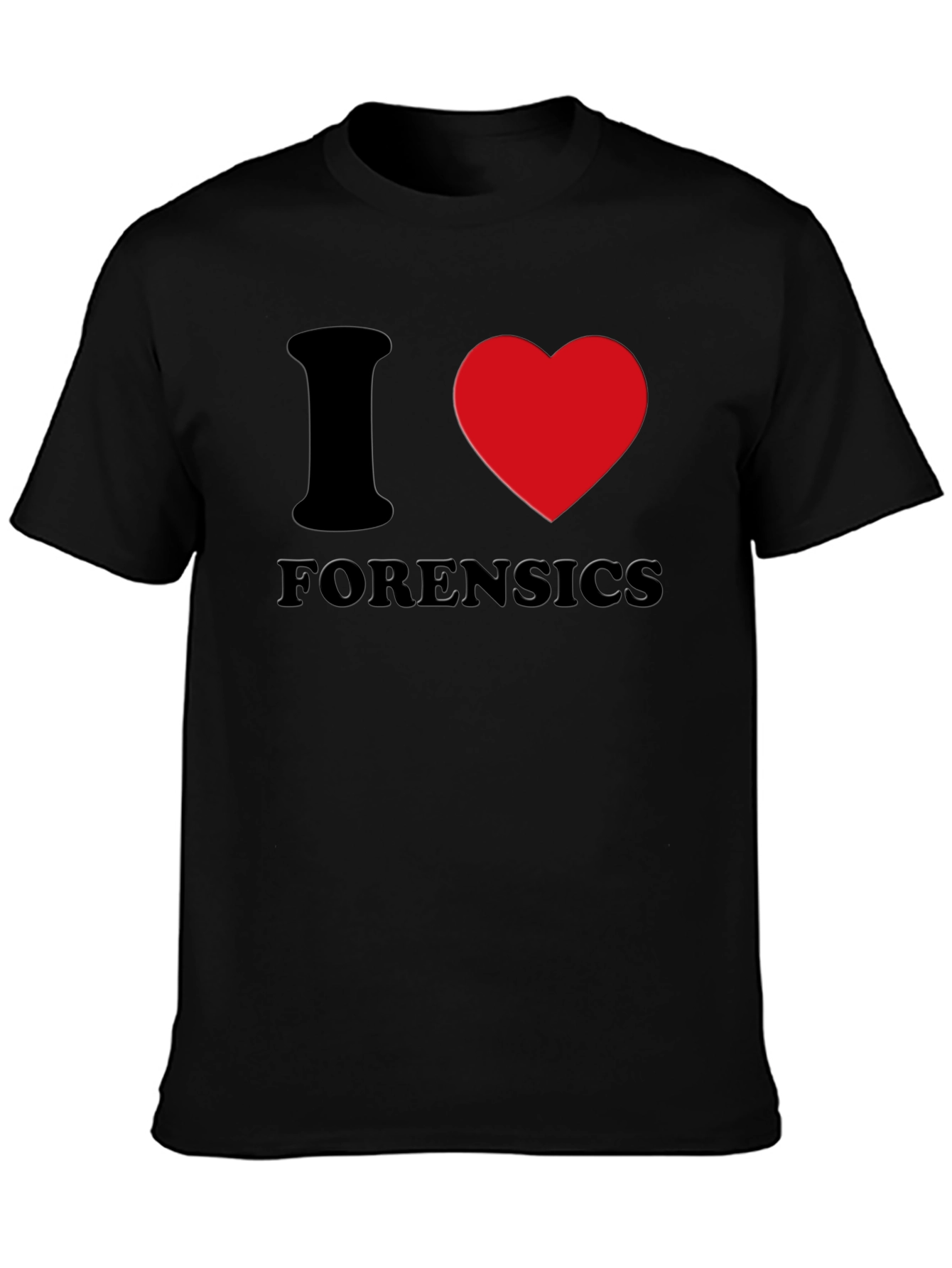 I Heart Forensics Black T-Shirt
