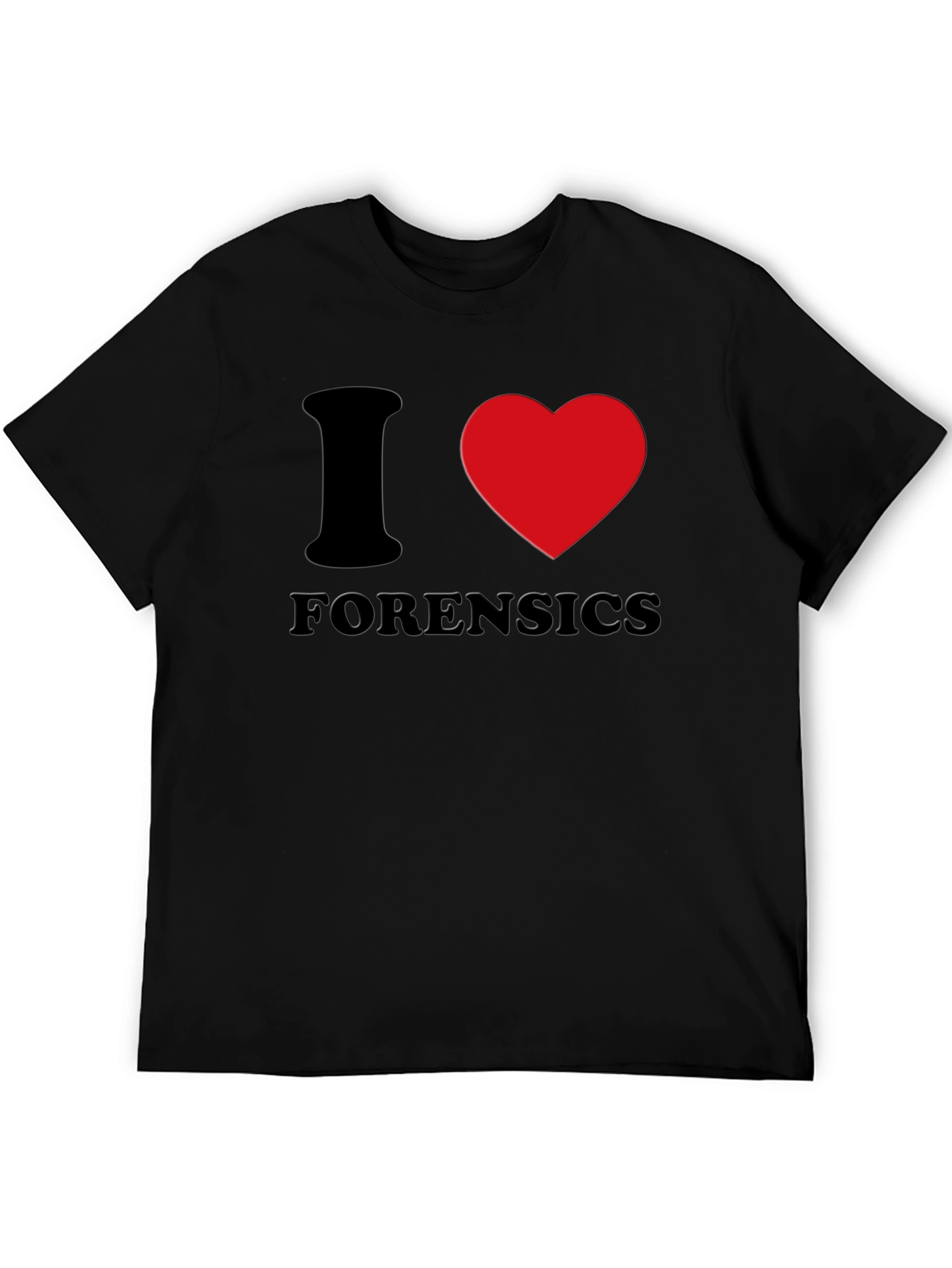 I Heart Forensics Black T-Shirt
