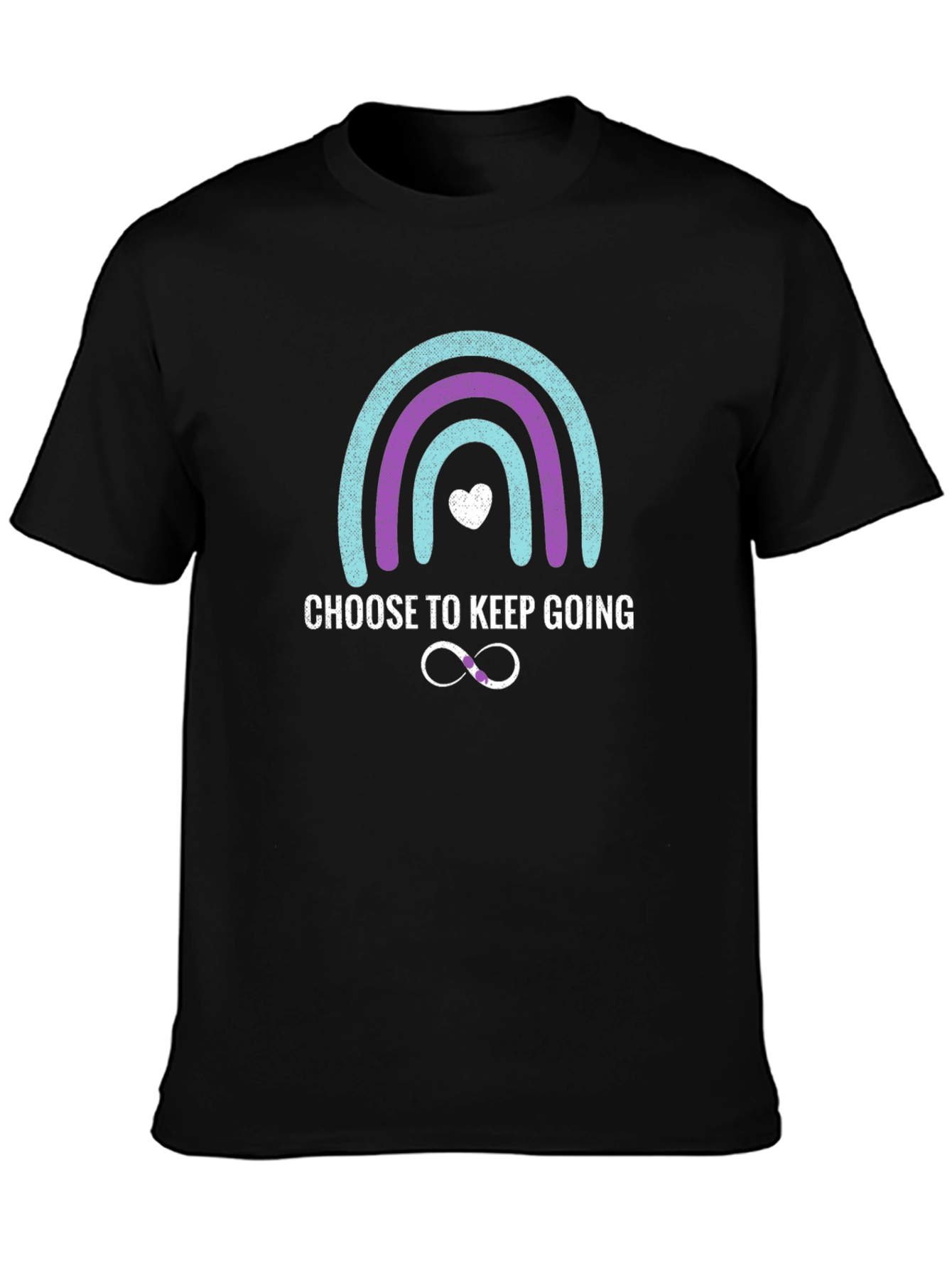 Choose To Keep Going Rainbow Graphic Tee
