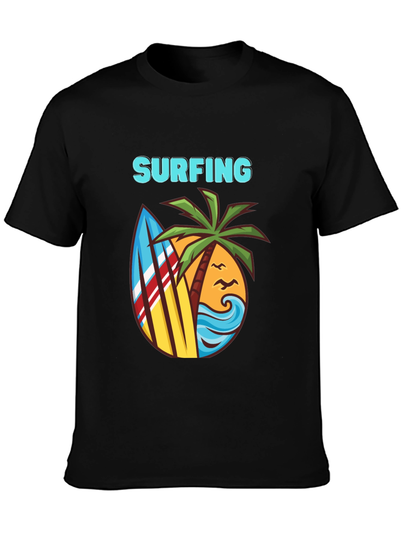 Surfing T-Shirt - Beach Theme Graphic Tee