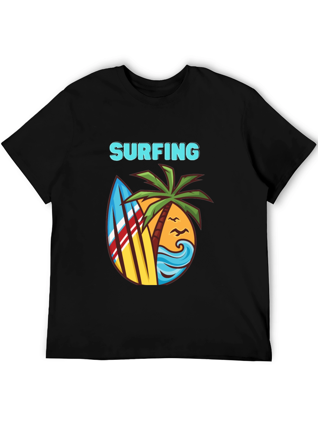 Surfing T-Shirt - Beach Theme Graphic Tee