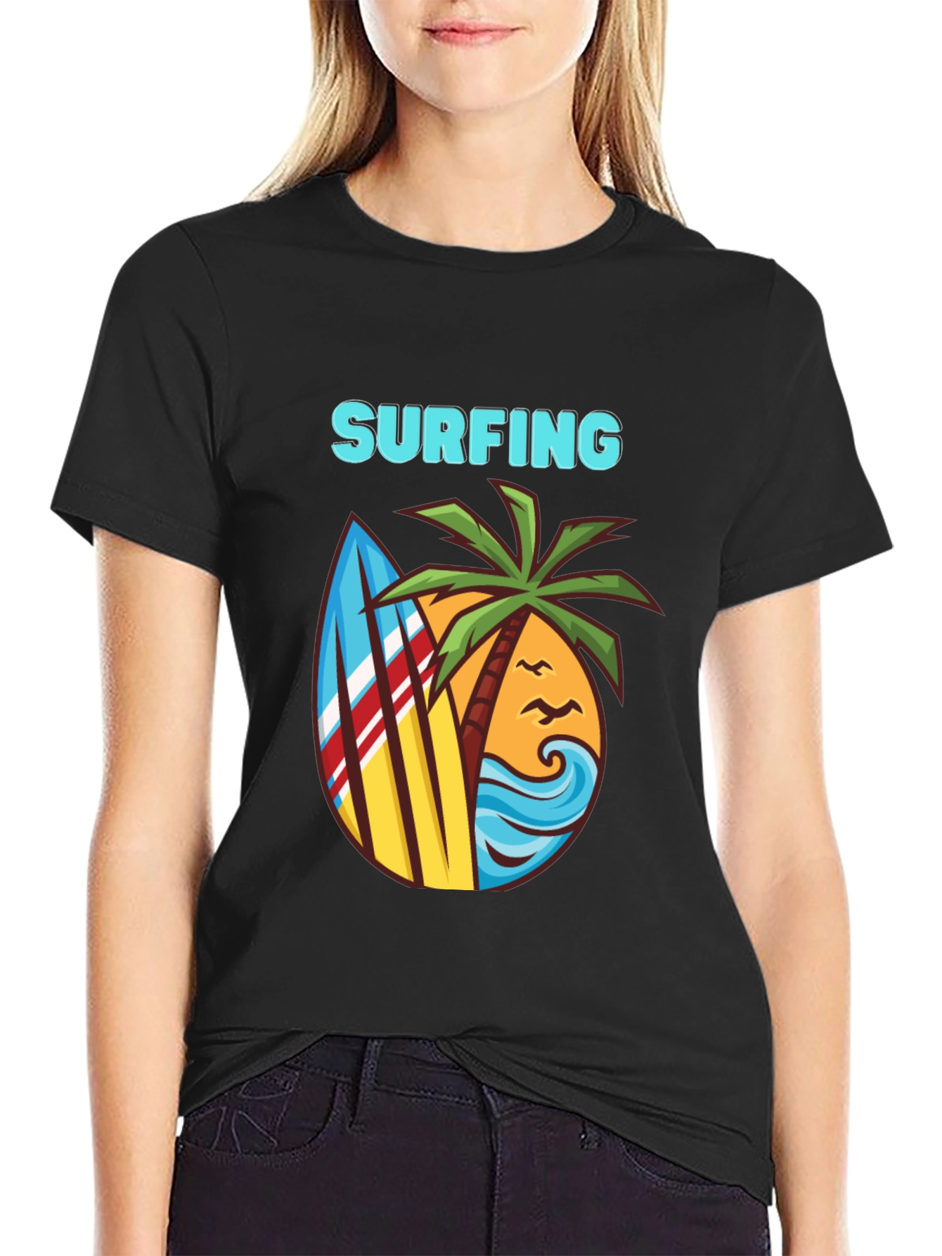 Surfing T-Shirt - Beach Theme Graphic Tee