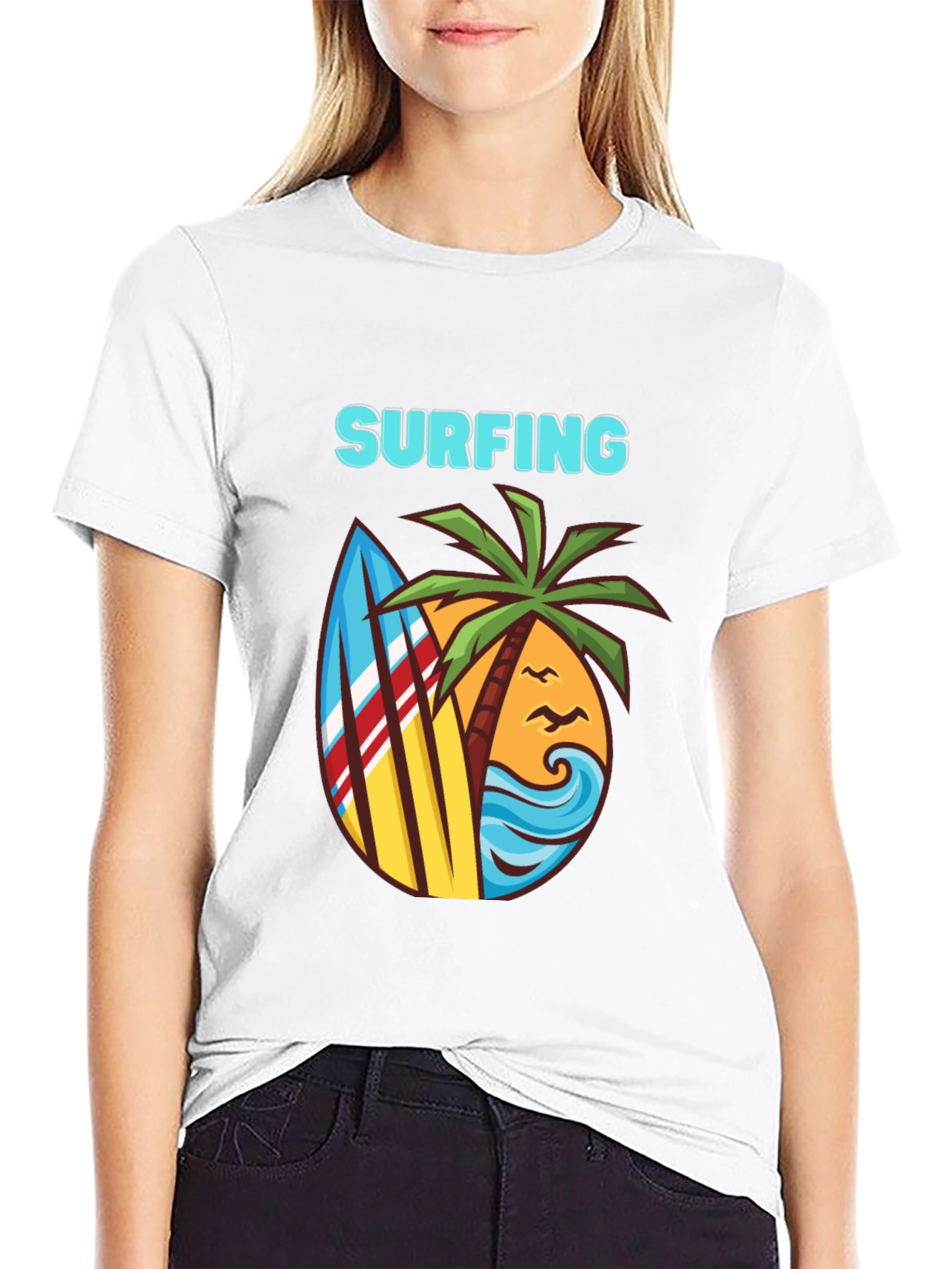 Surfing T-Shirt - Beach Theme Graphic Tee