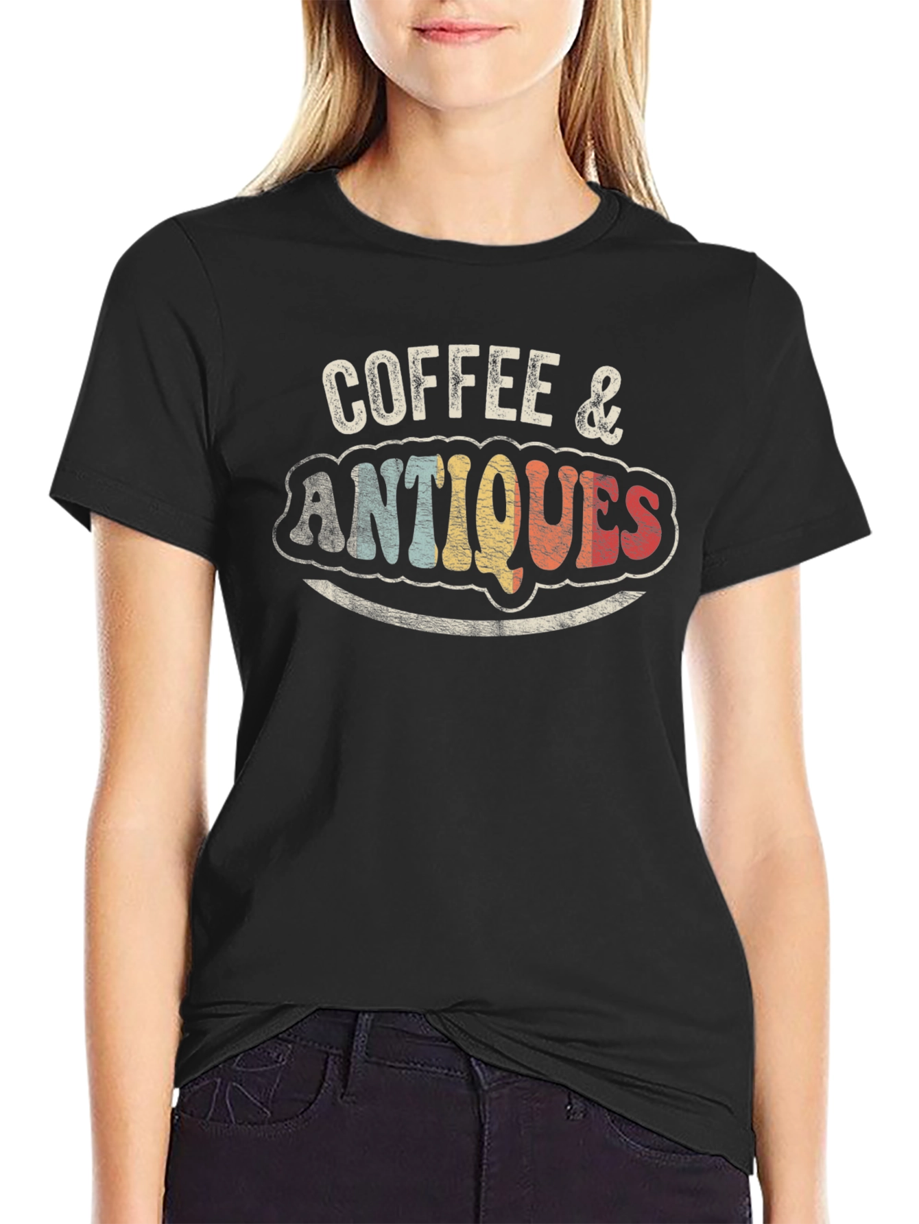 Coffee & Antiques Retro Graphic T-Shirt
