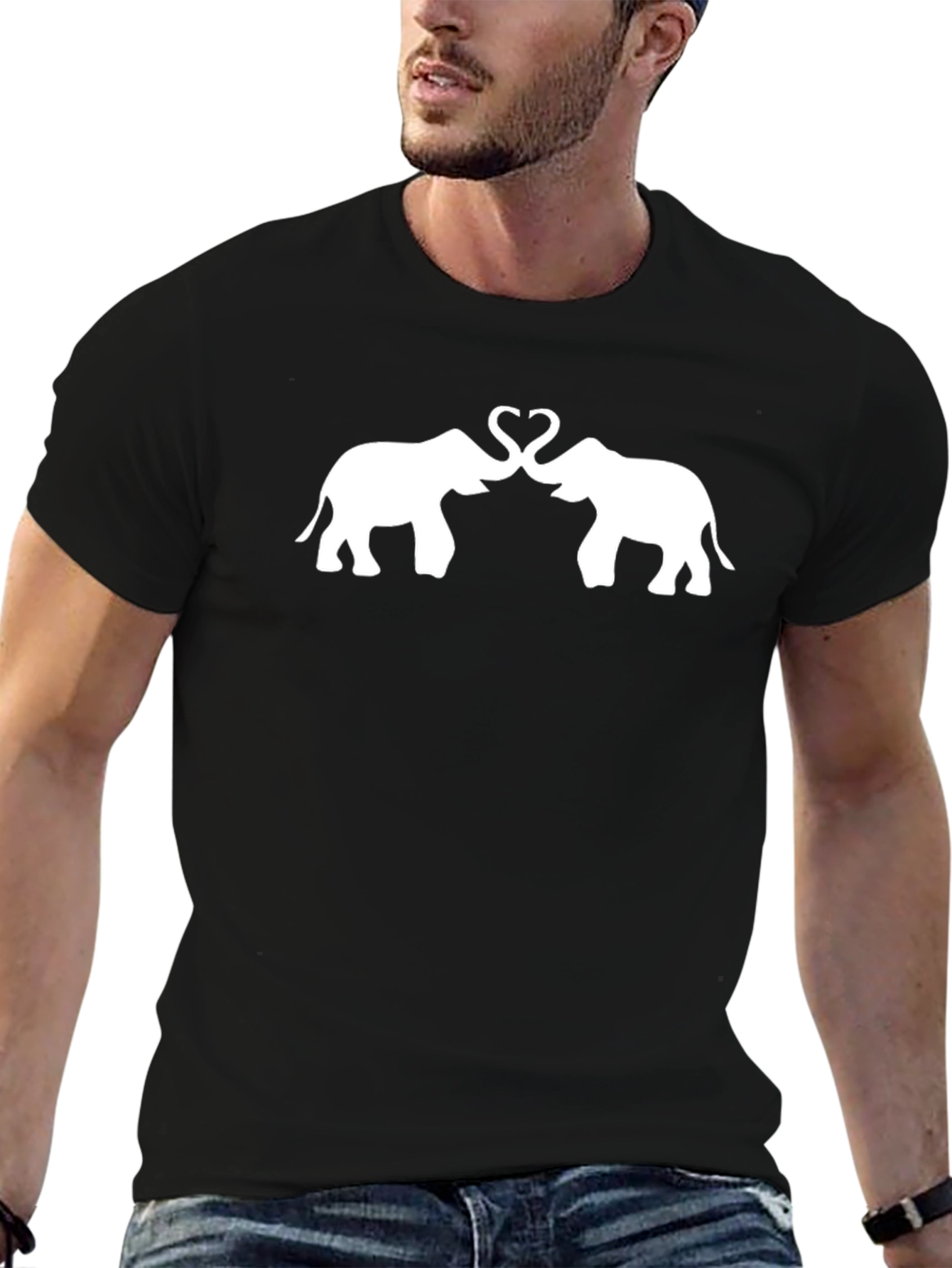 Elephant Love T-Shirt Trunk Heart