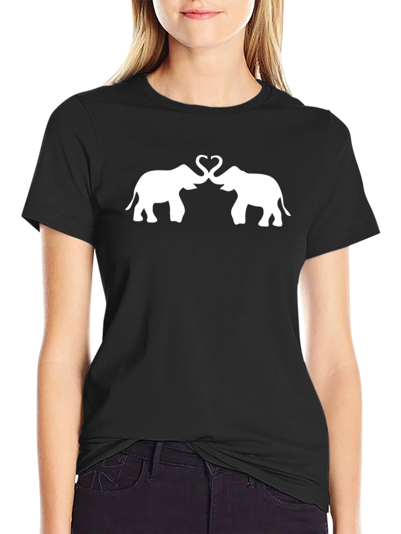 Elephant Love T-Shirt Trunk Heart