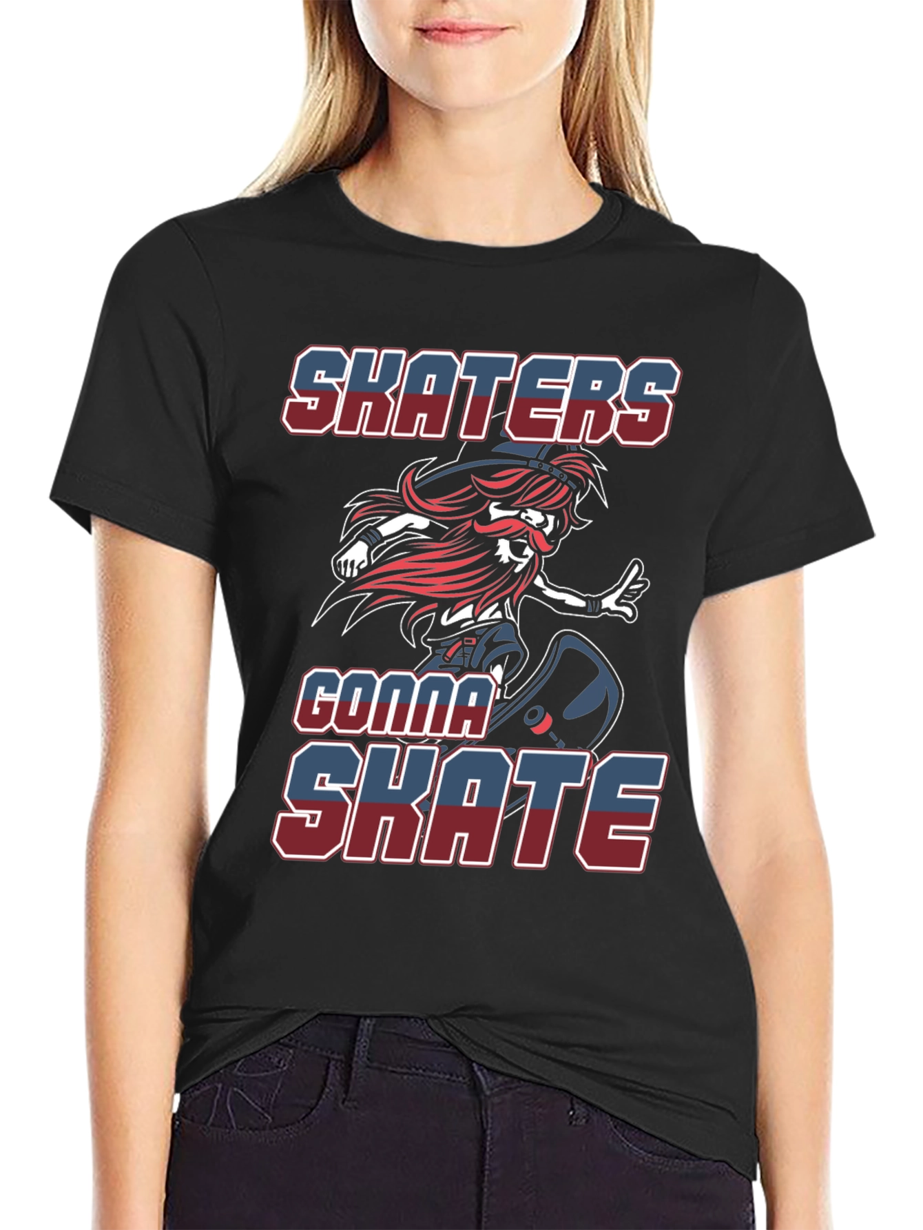 Skaters Gonna Skate Graphic Tee - Cool Design