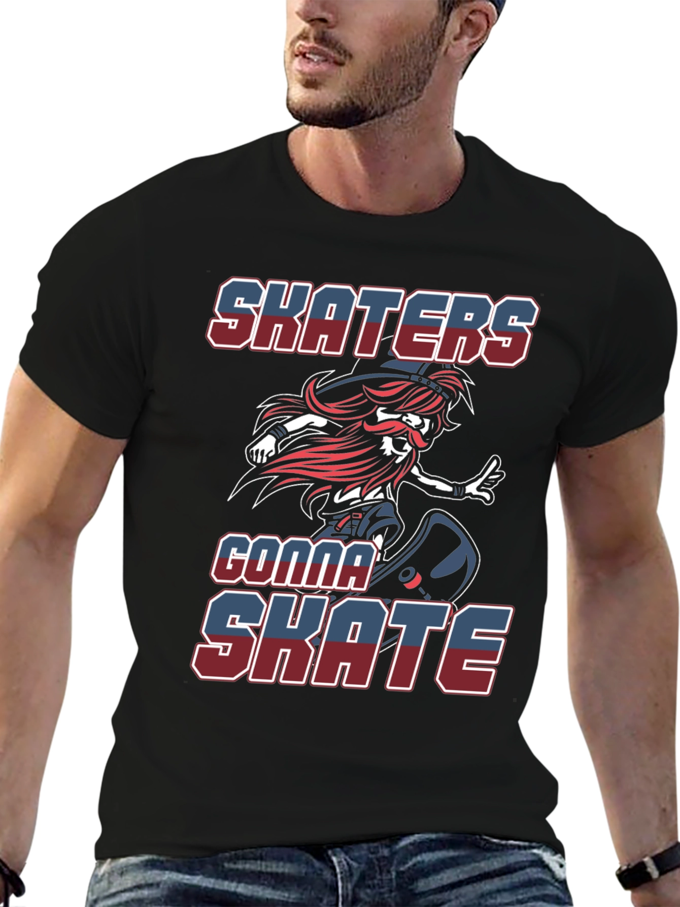 Skaters Gonna Skate Graphic Tee - Cool Design