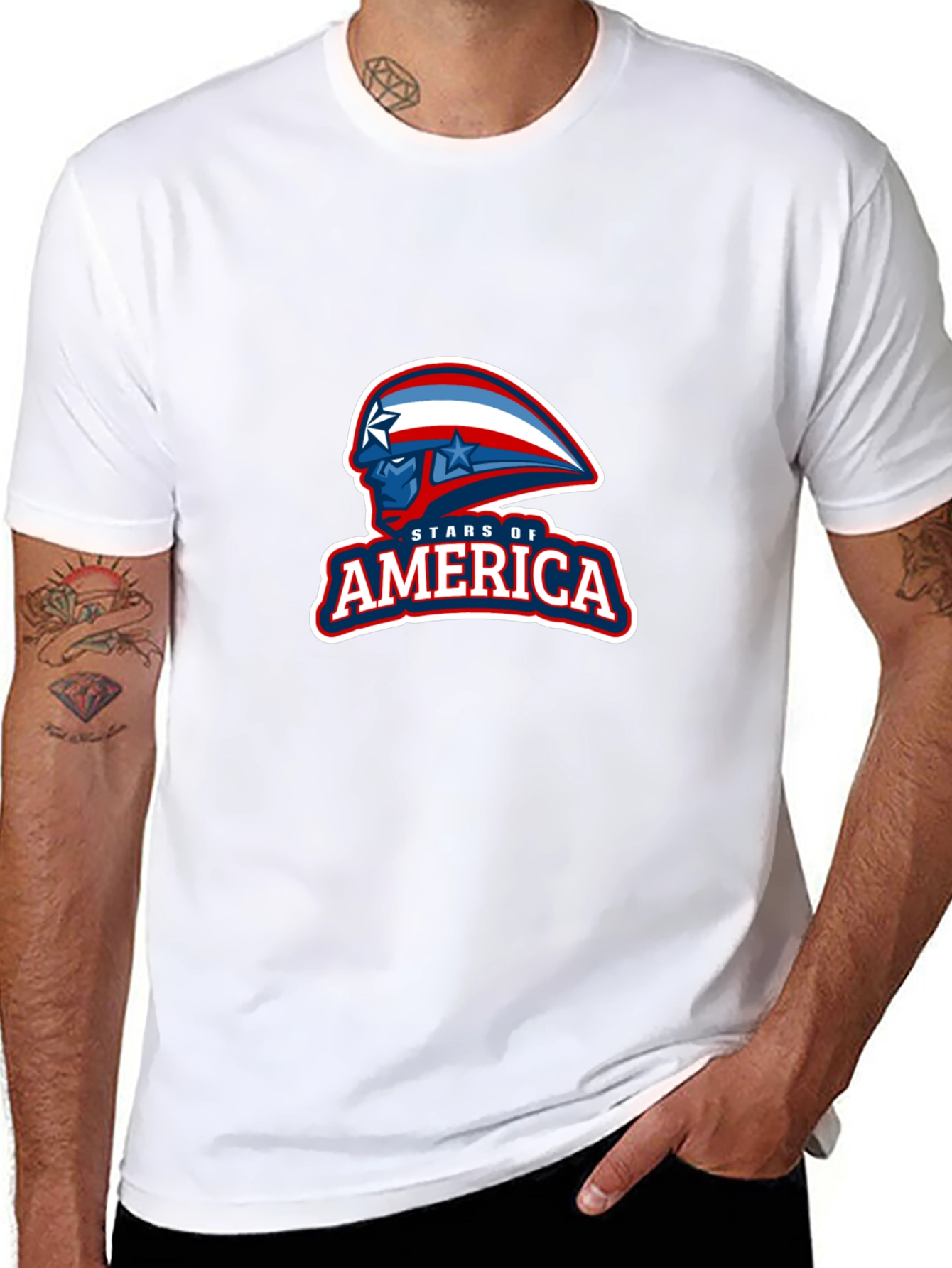 Stars of America Graphic Tee - Patriotic Design