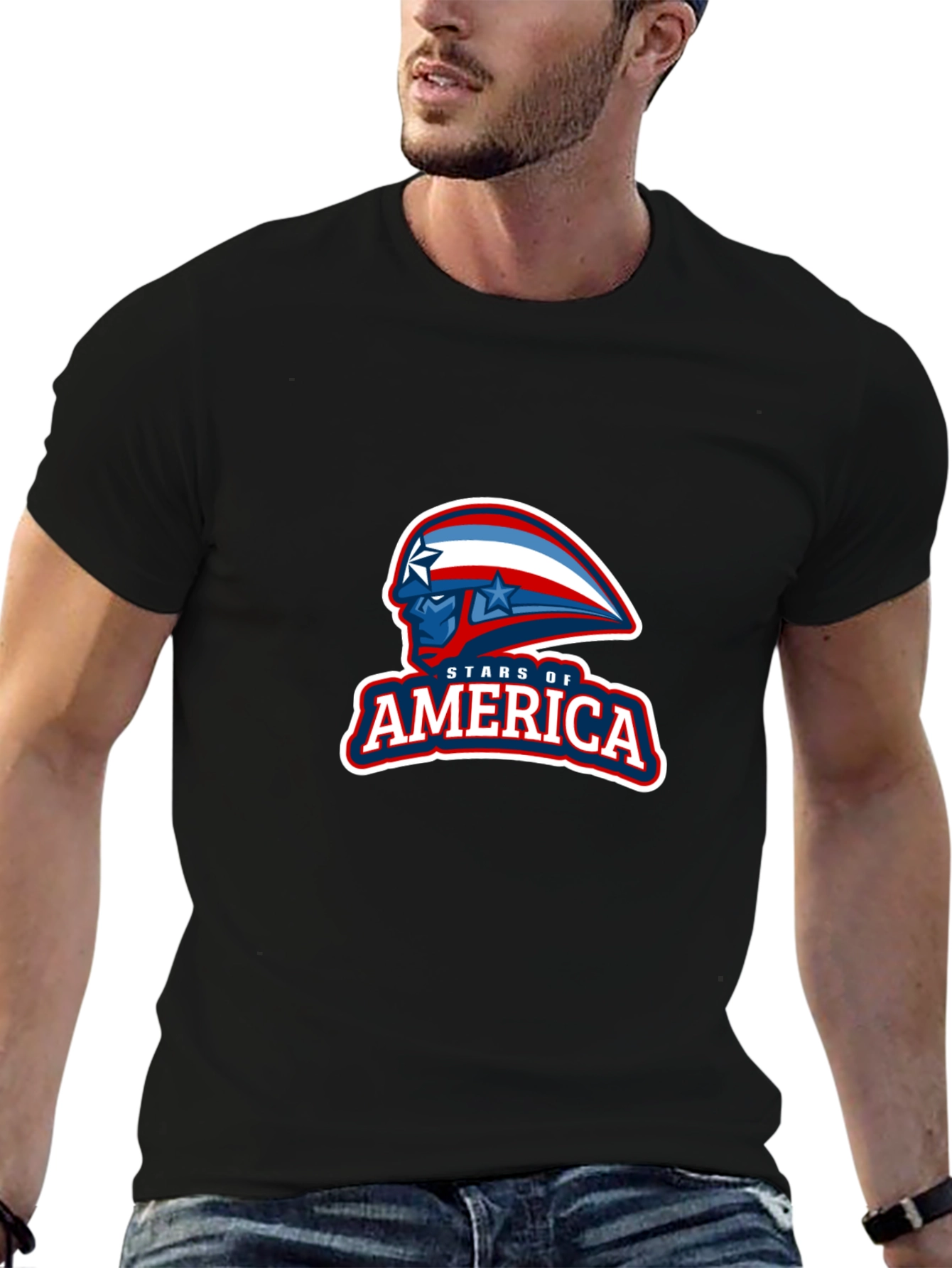 Stars of America Graphic Tee - Patriotic Design
