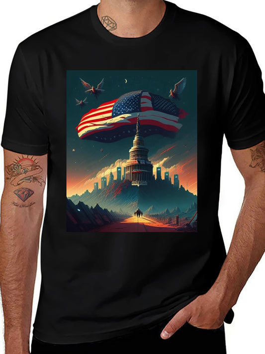 American Flag Capitol T-Shirt