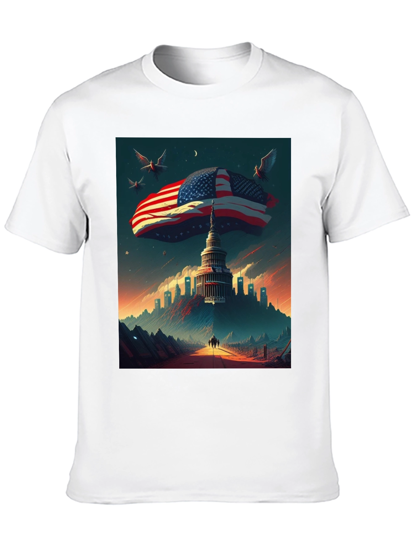 American Flag Capitol T-Shirt