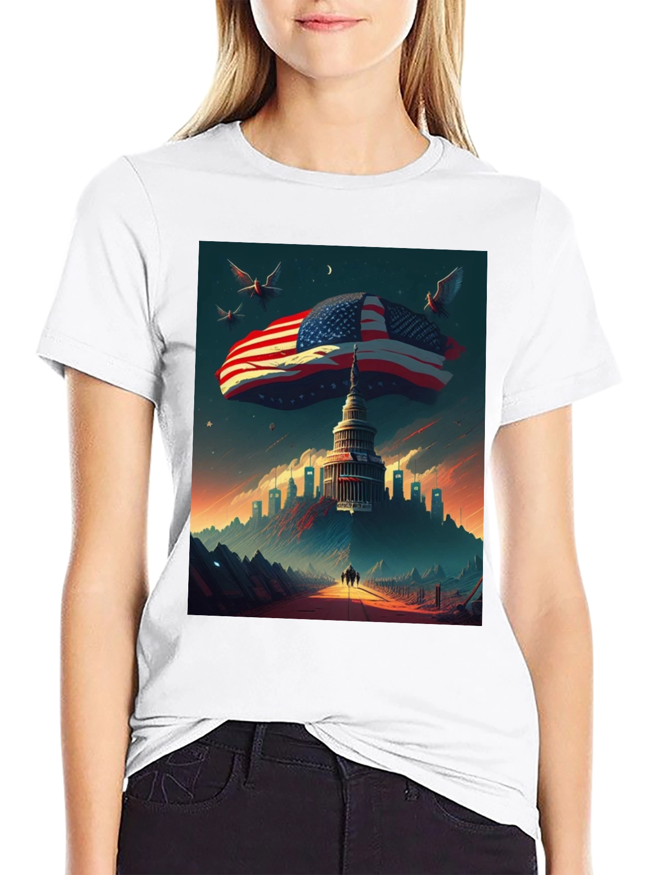 American Flag Capitol T-Shirt