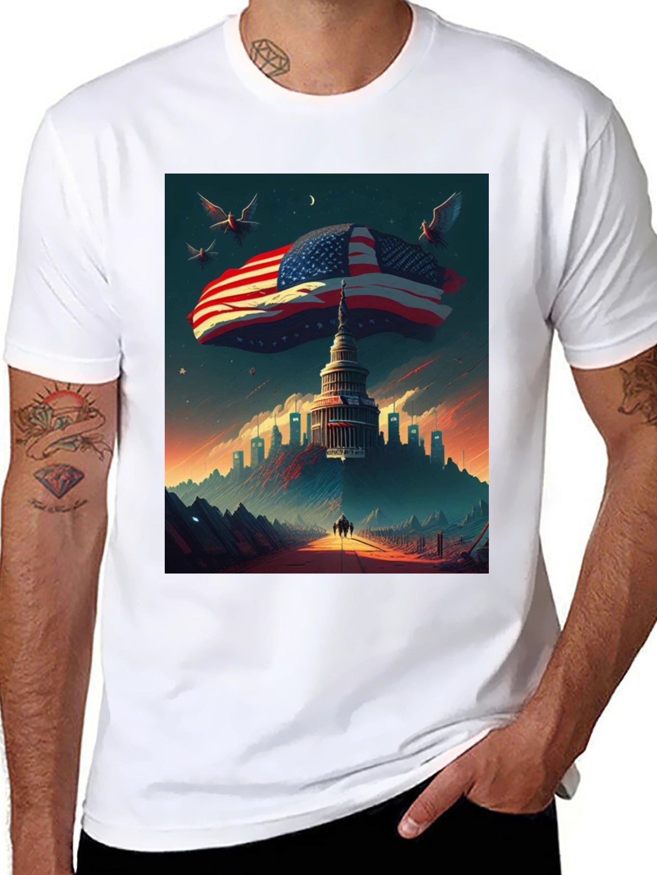 American Flag Capitol T-Shirt