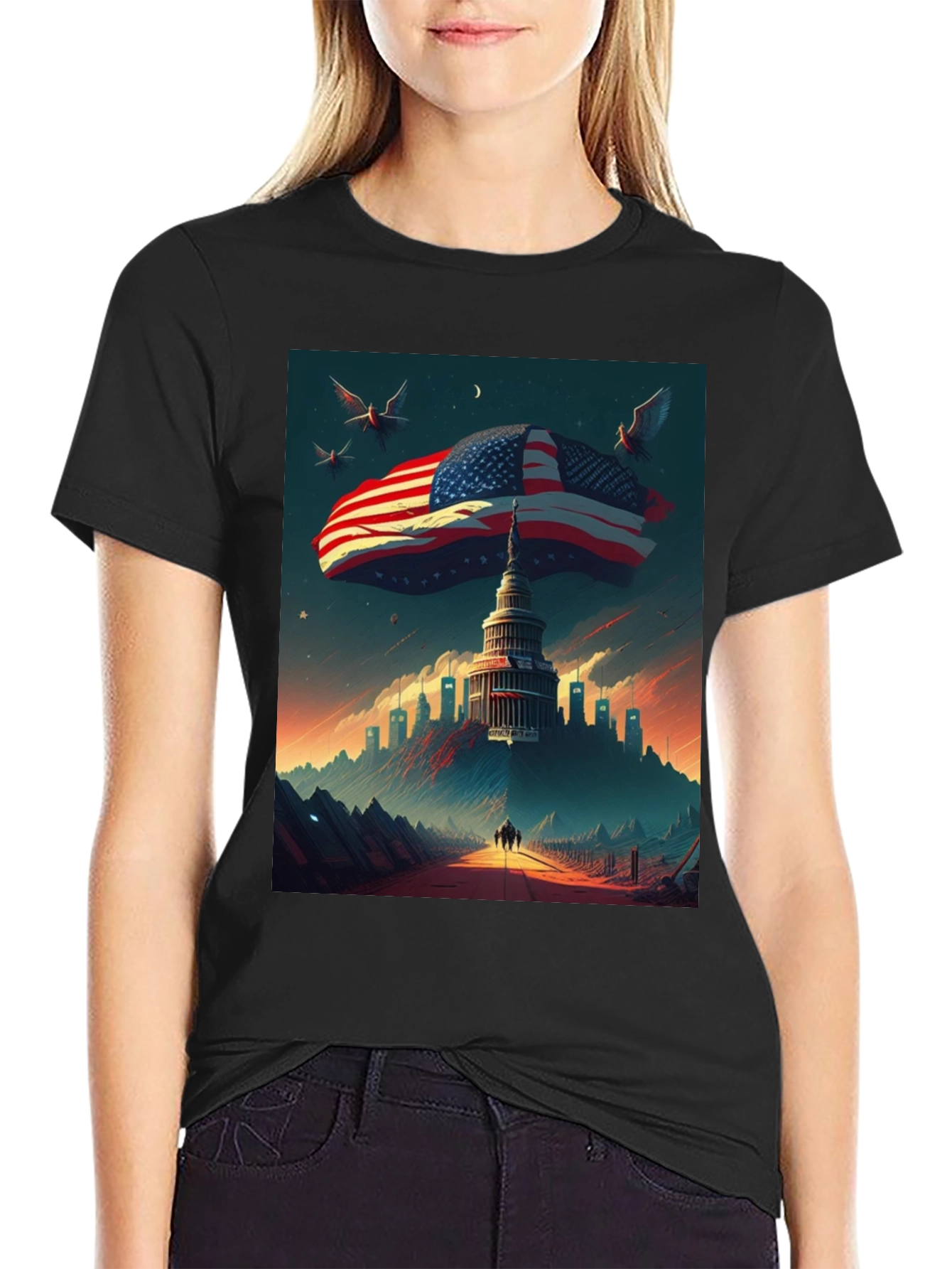 American Flag Capitol T-Shirt