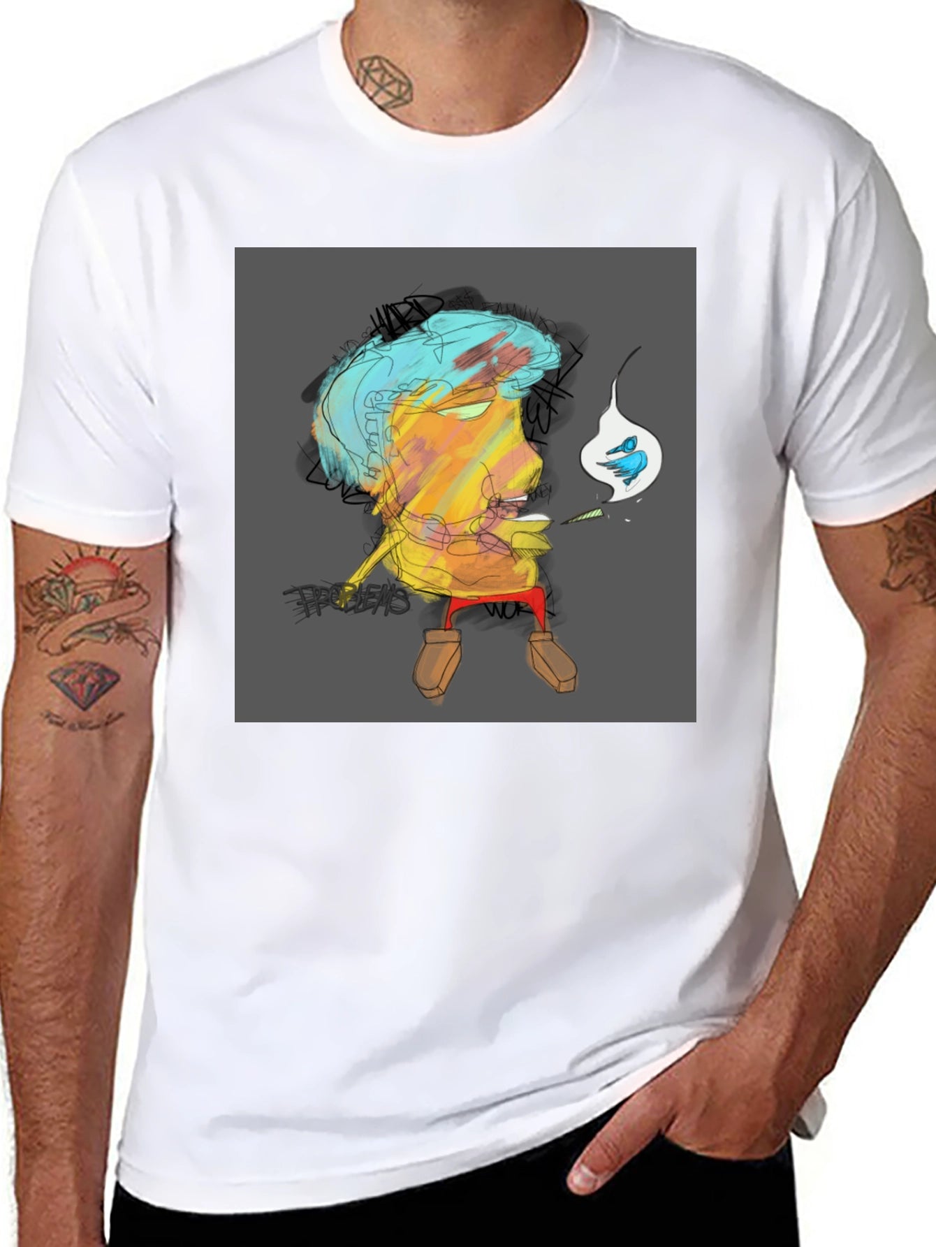 Sketchy Character Graphic Tee