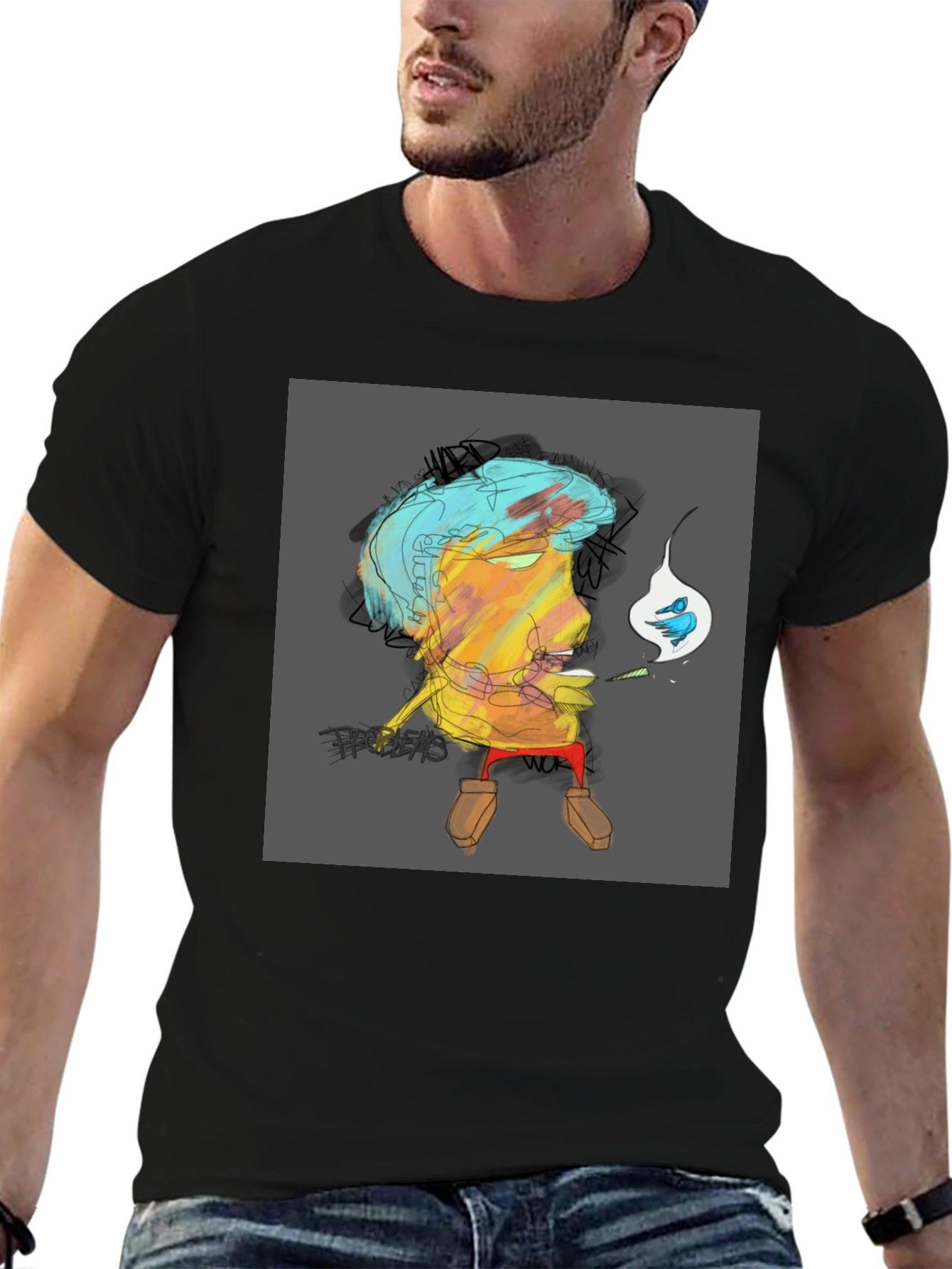 Sketchy Character Graphic Tee