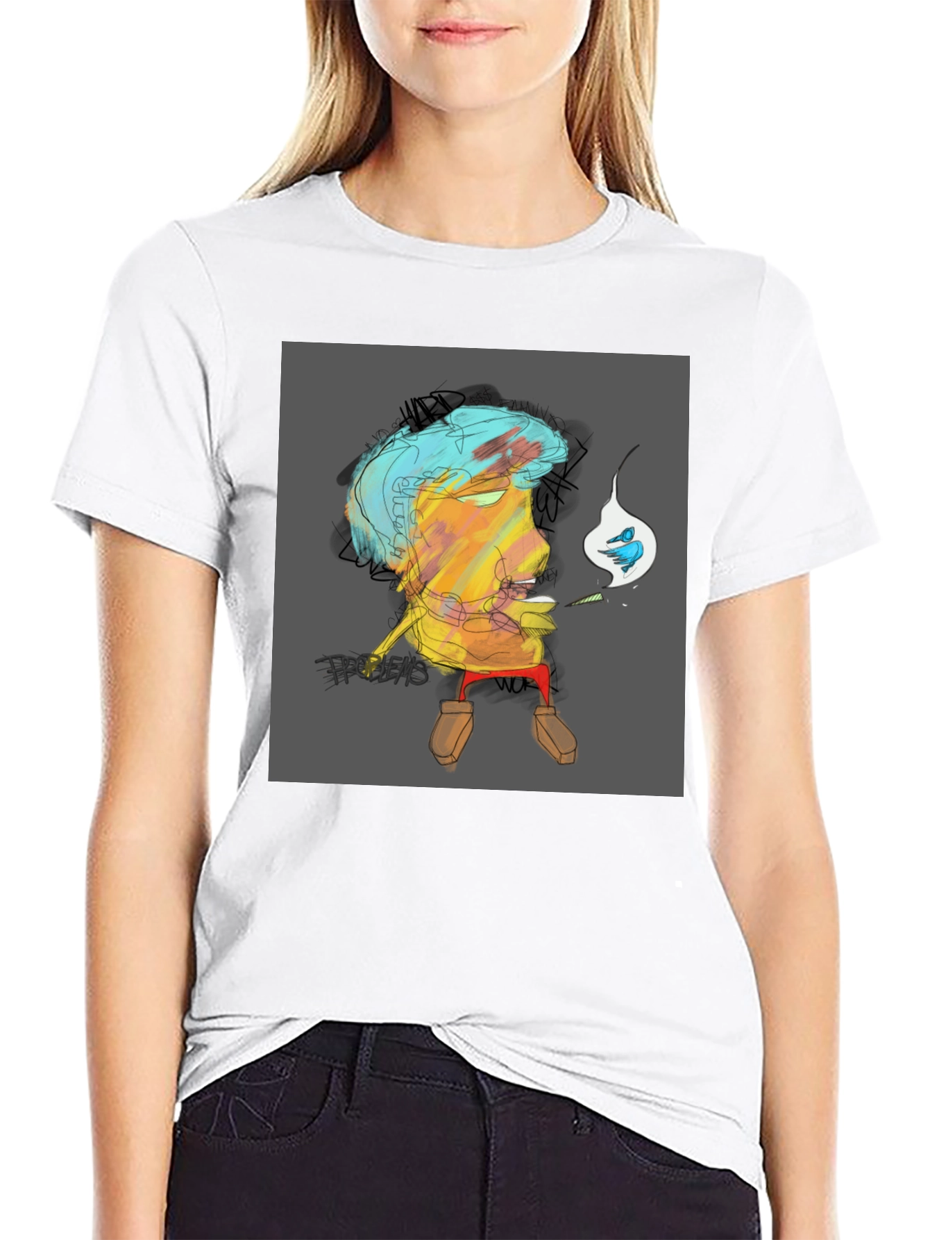 Sketchy Character Graphic Tee