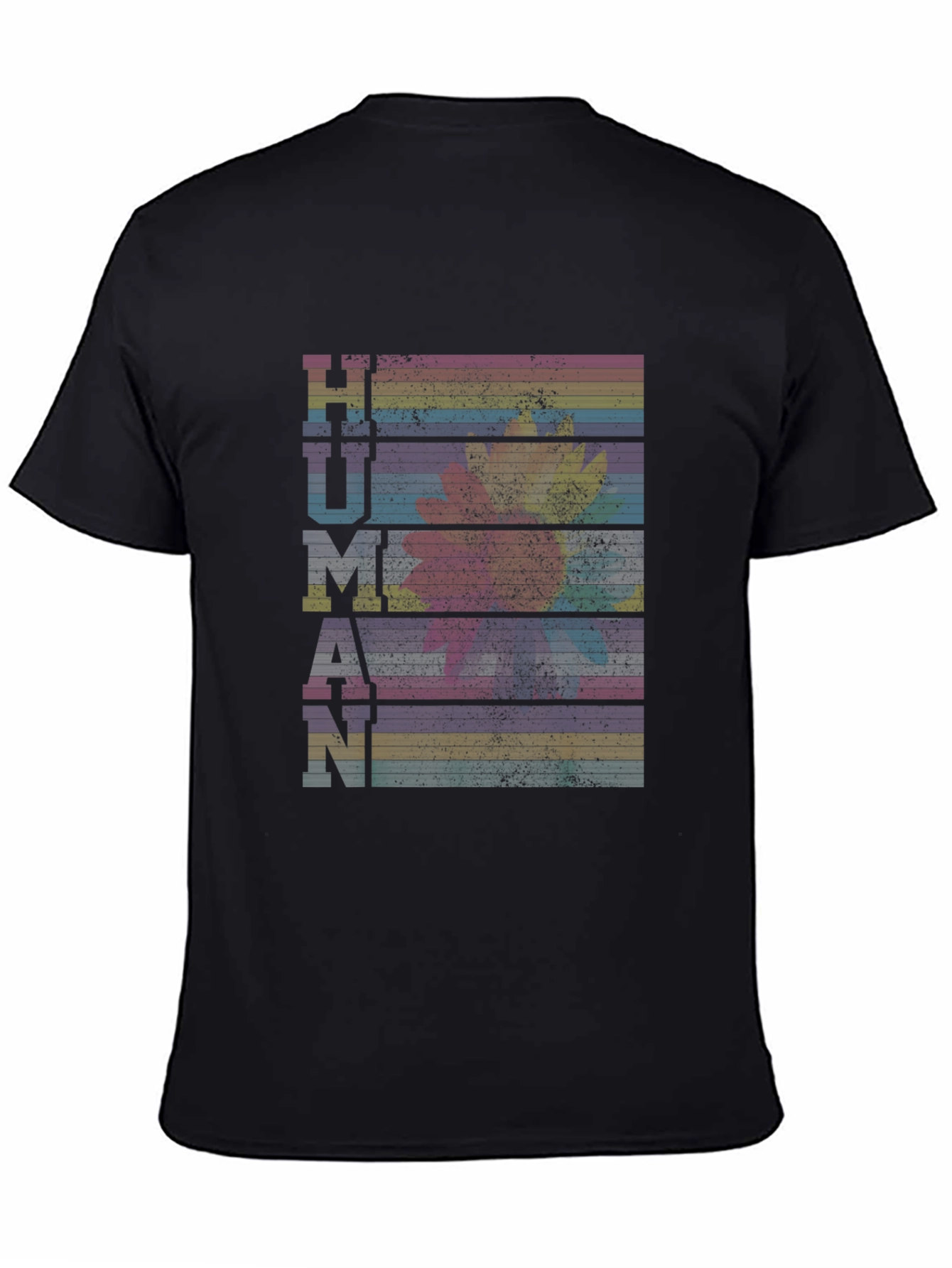 Rainbow Striped Human T-Shirt