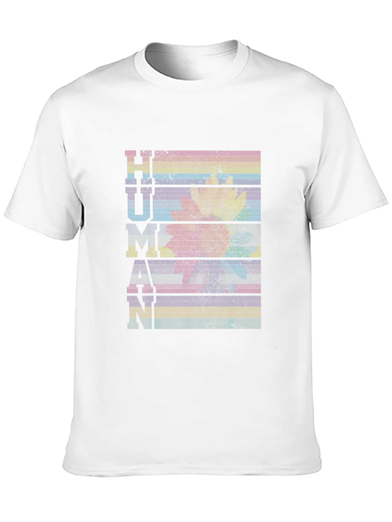 Rainbow Striped Human T-Shirt
